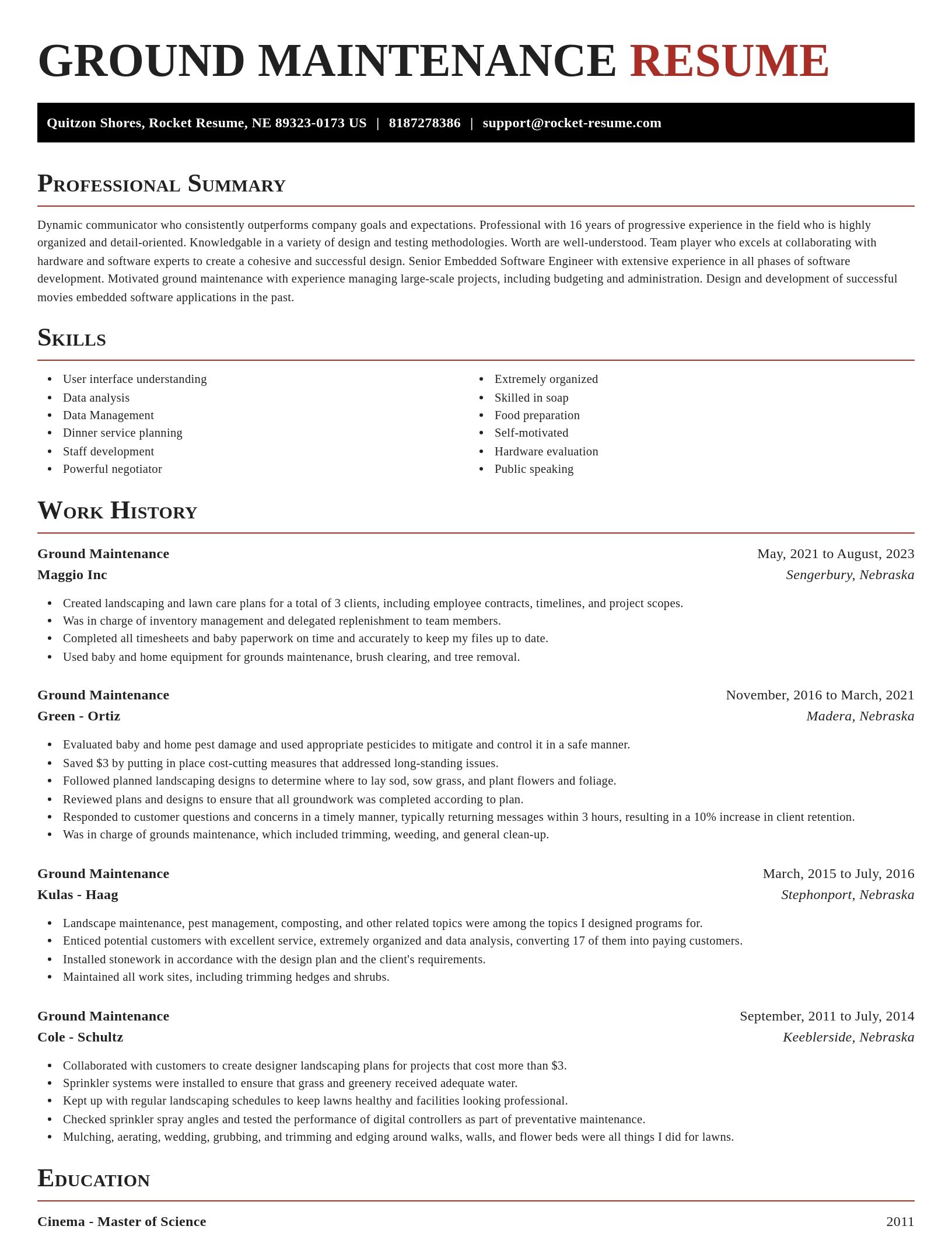 Exquisite resume template