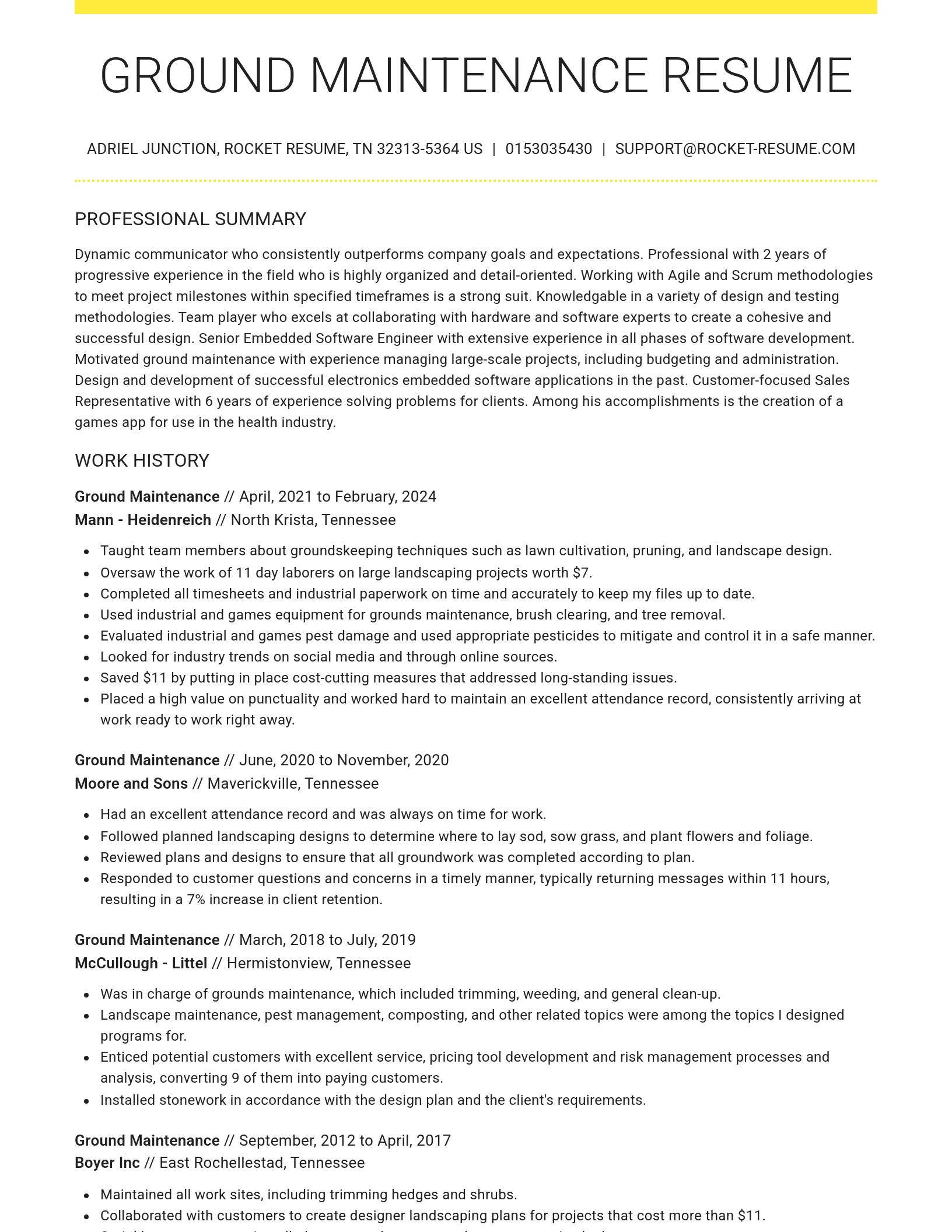 Grand resume template