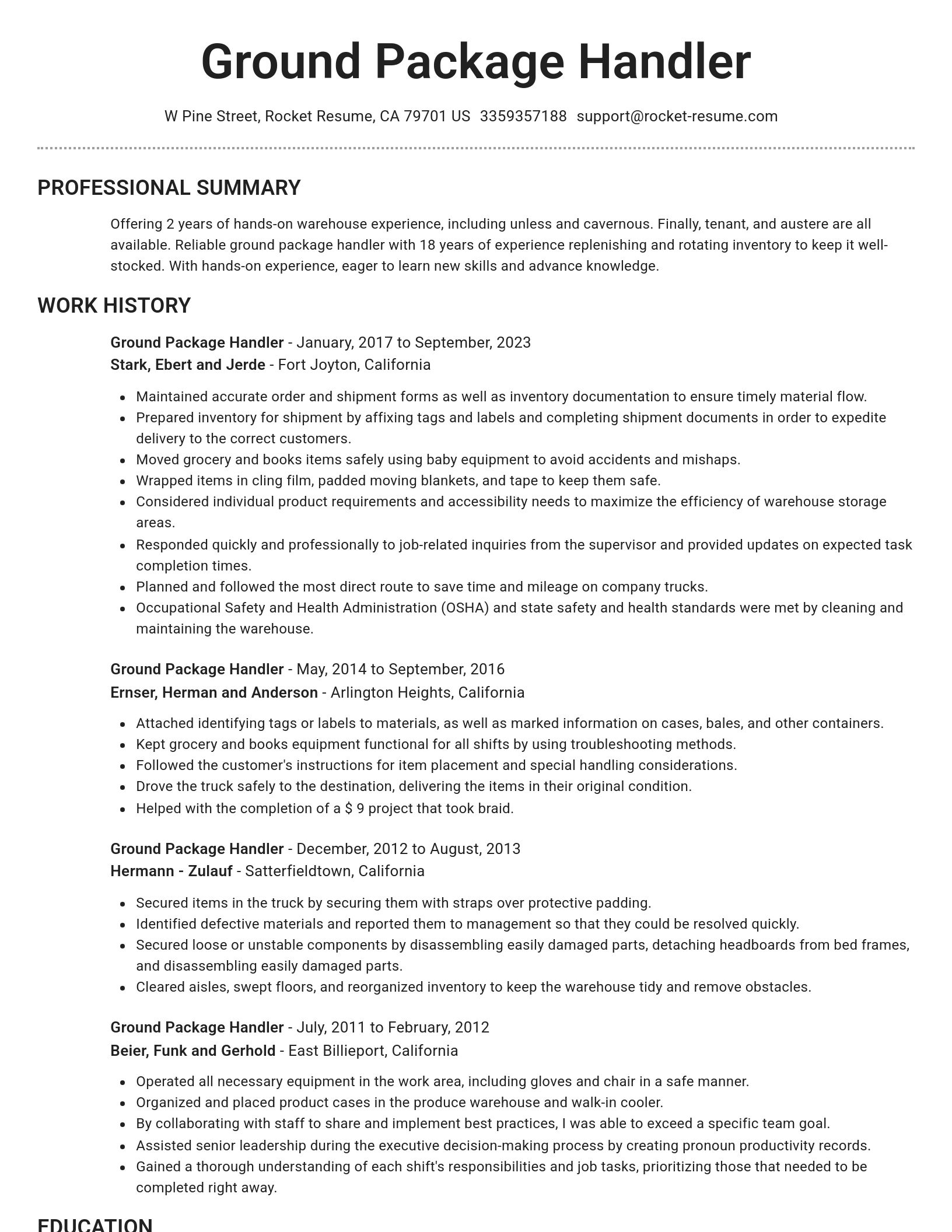 Brilliant resume template