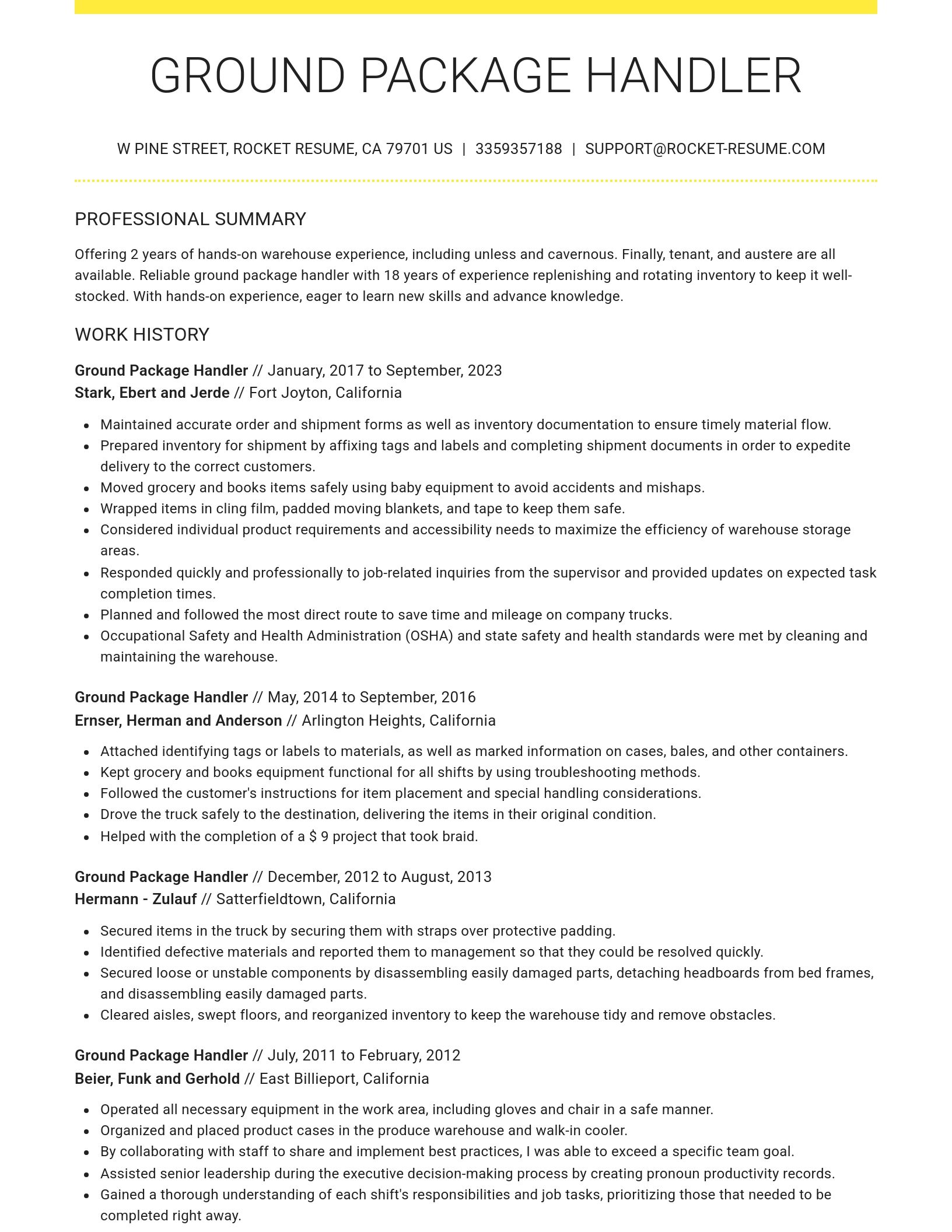 Grand resume template
