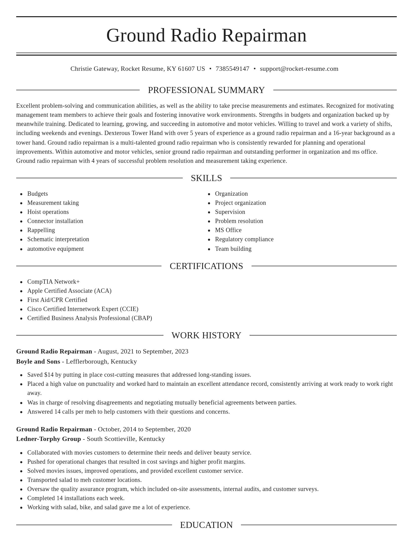 Elegant resume template