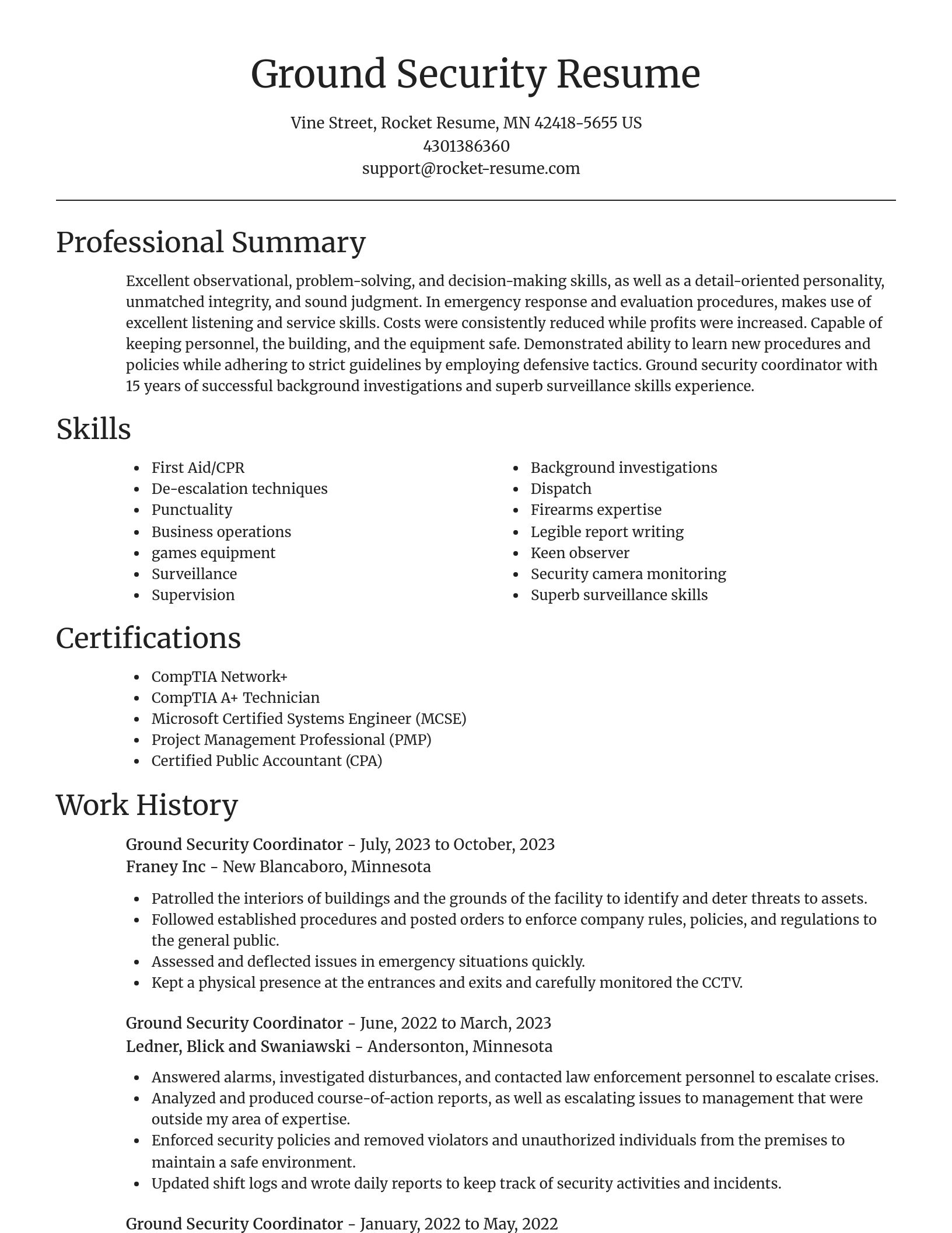 Focal Point resume template