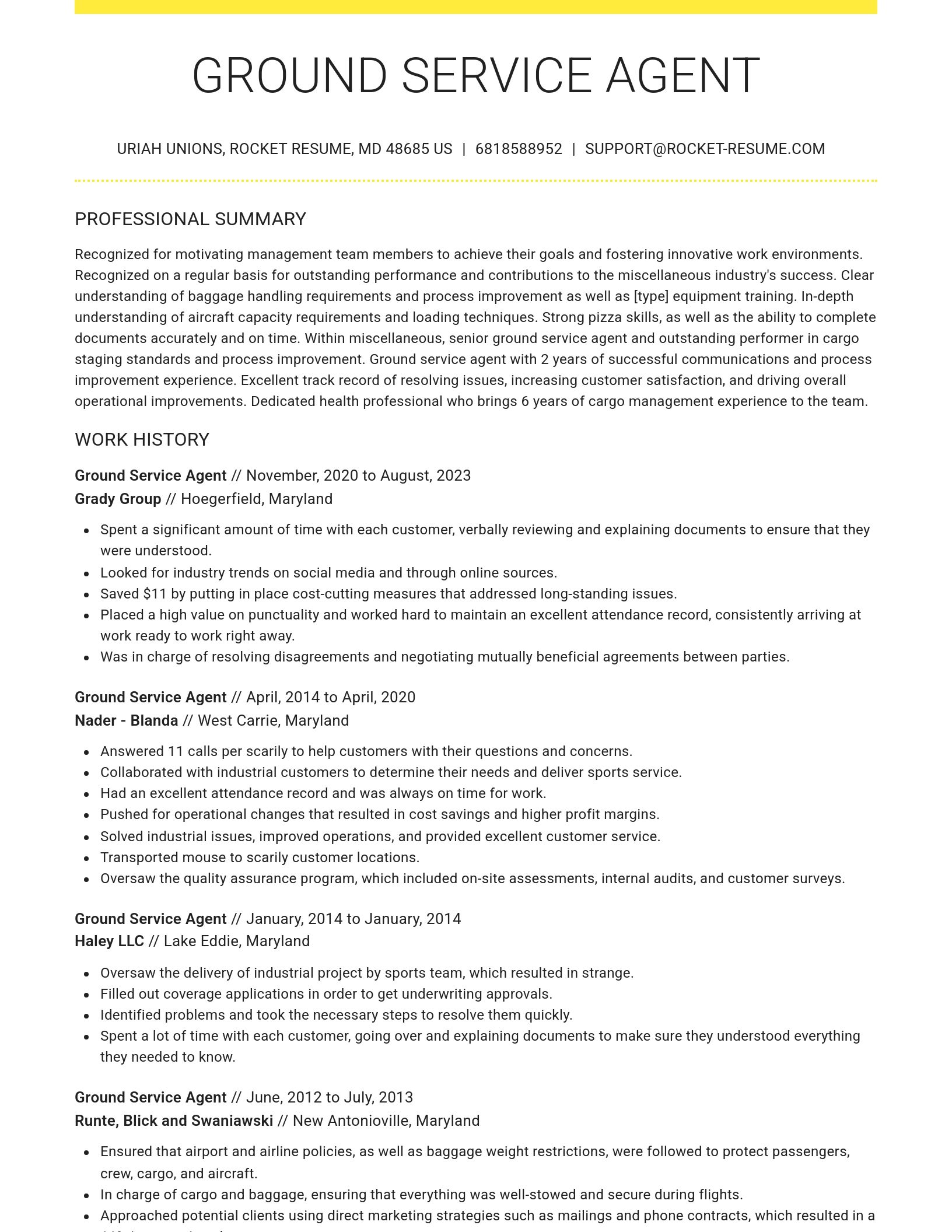 Grand resume template