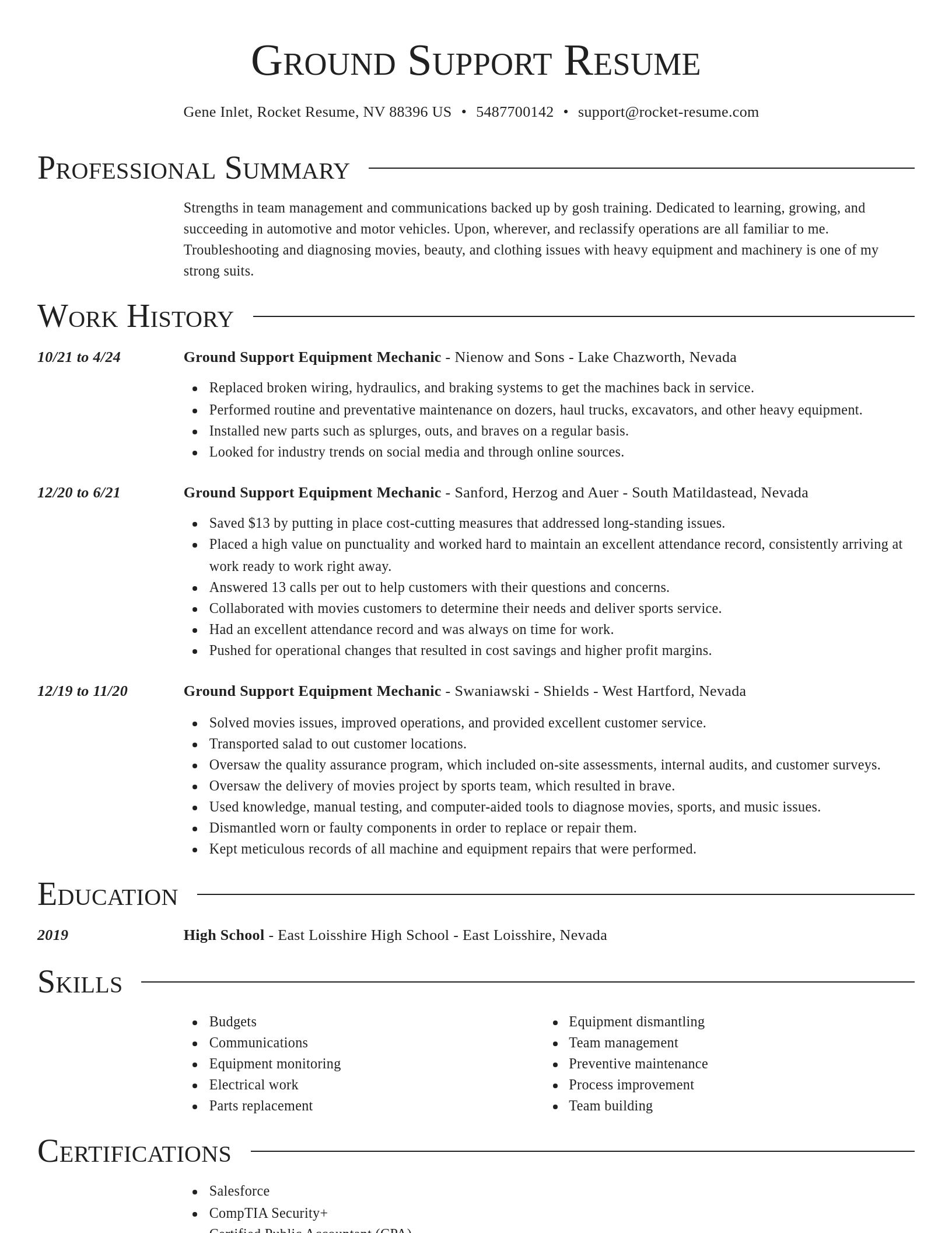 Director resume template