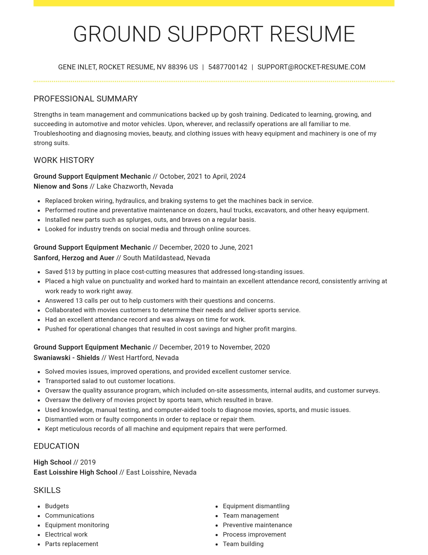 Grand resume template