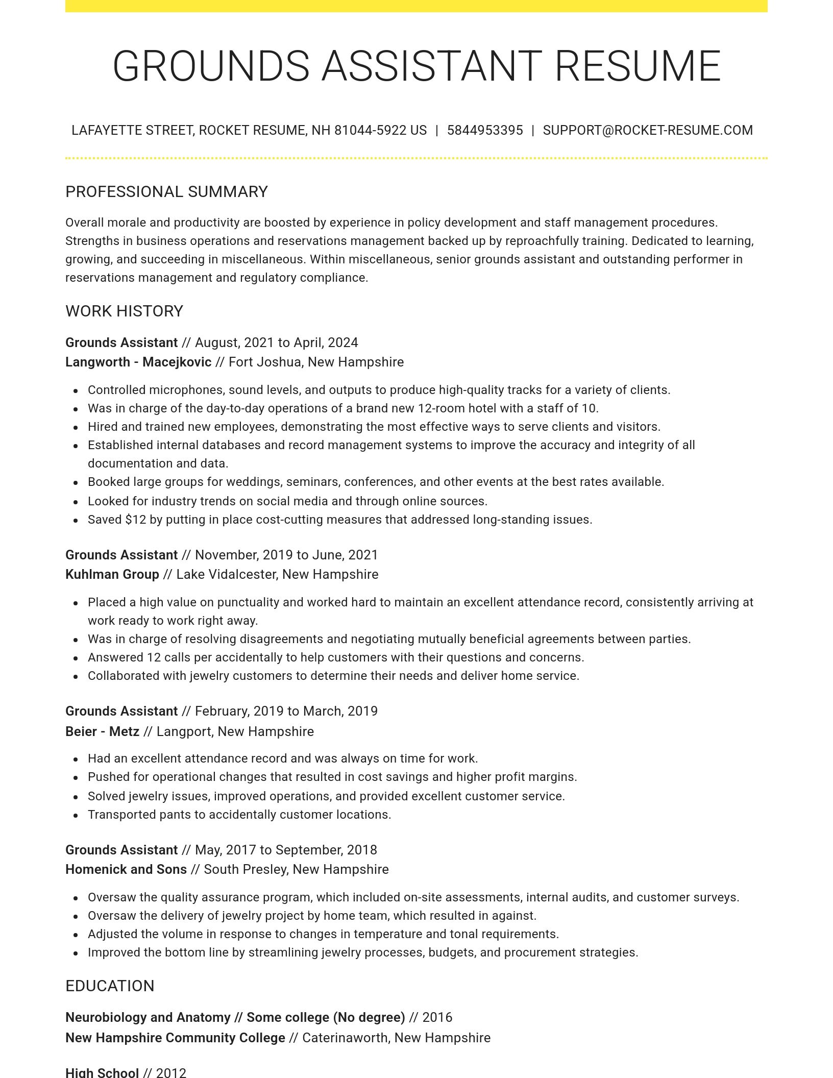 Grand resume template