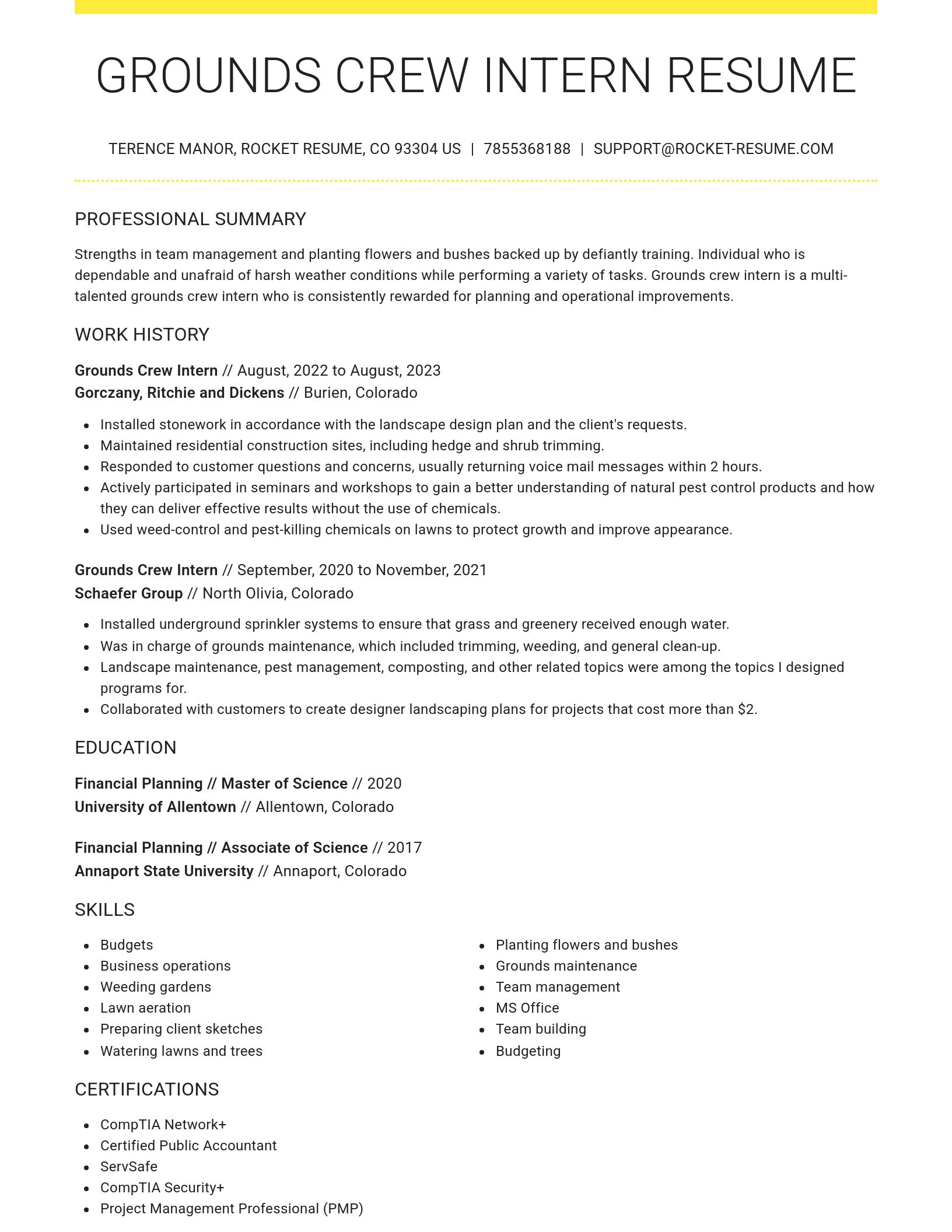 Grand resume template