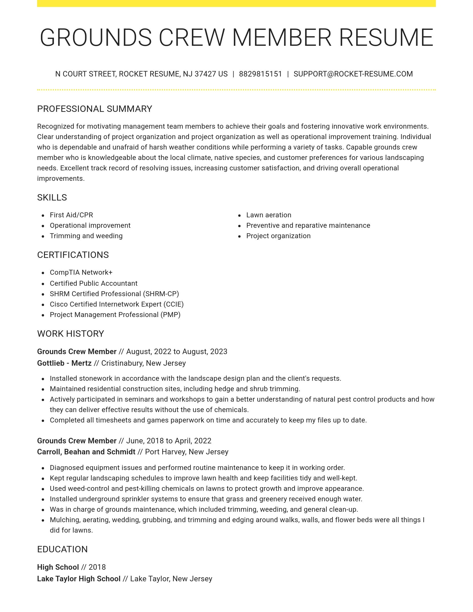 Grand resume template