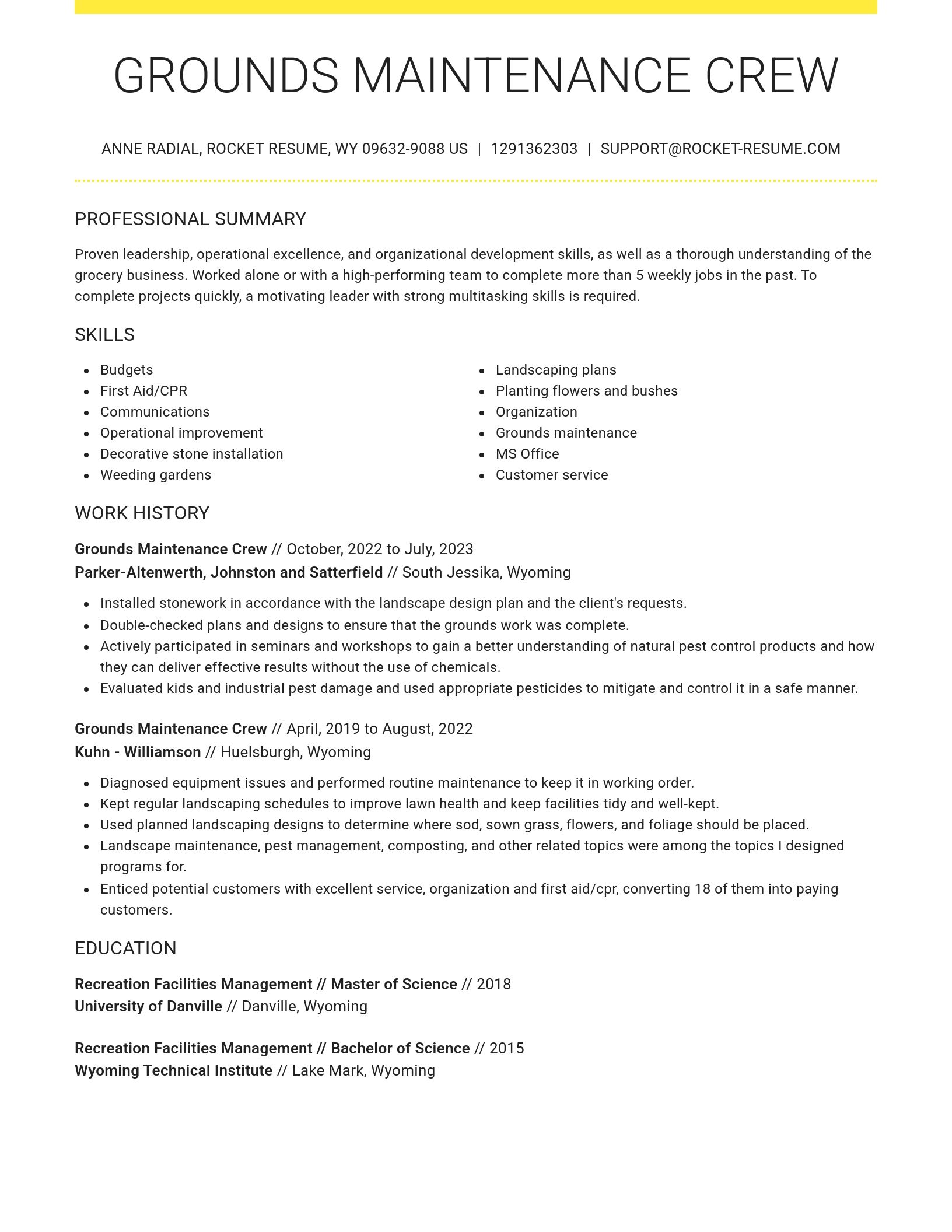 Grand resume template