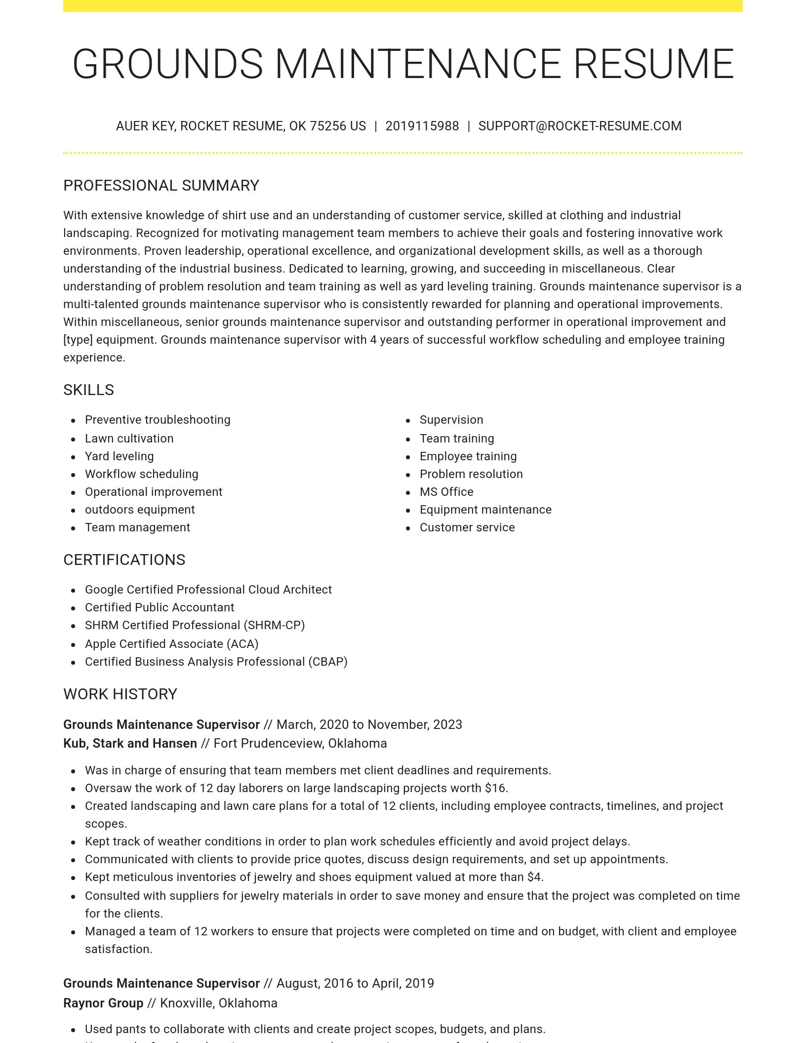 Grand resume template