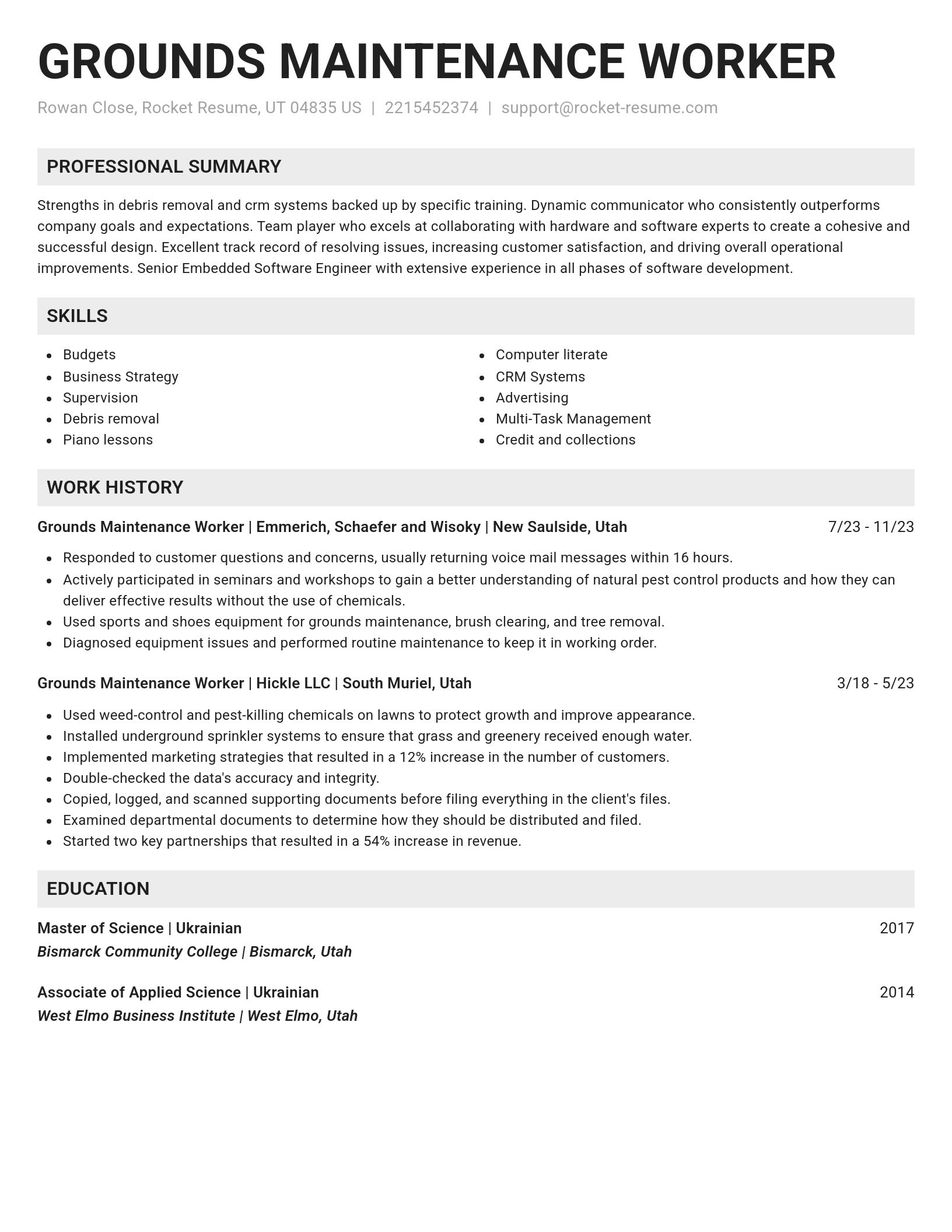 Genius resume template