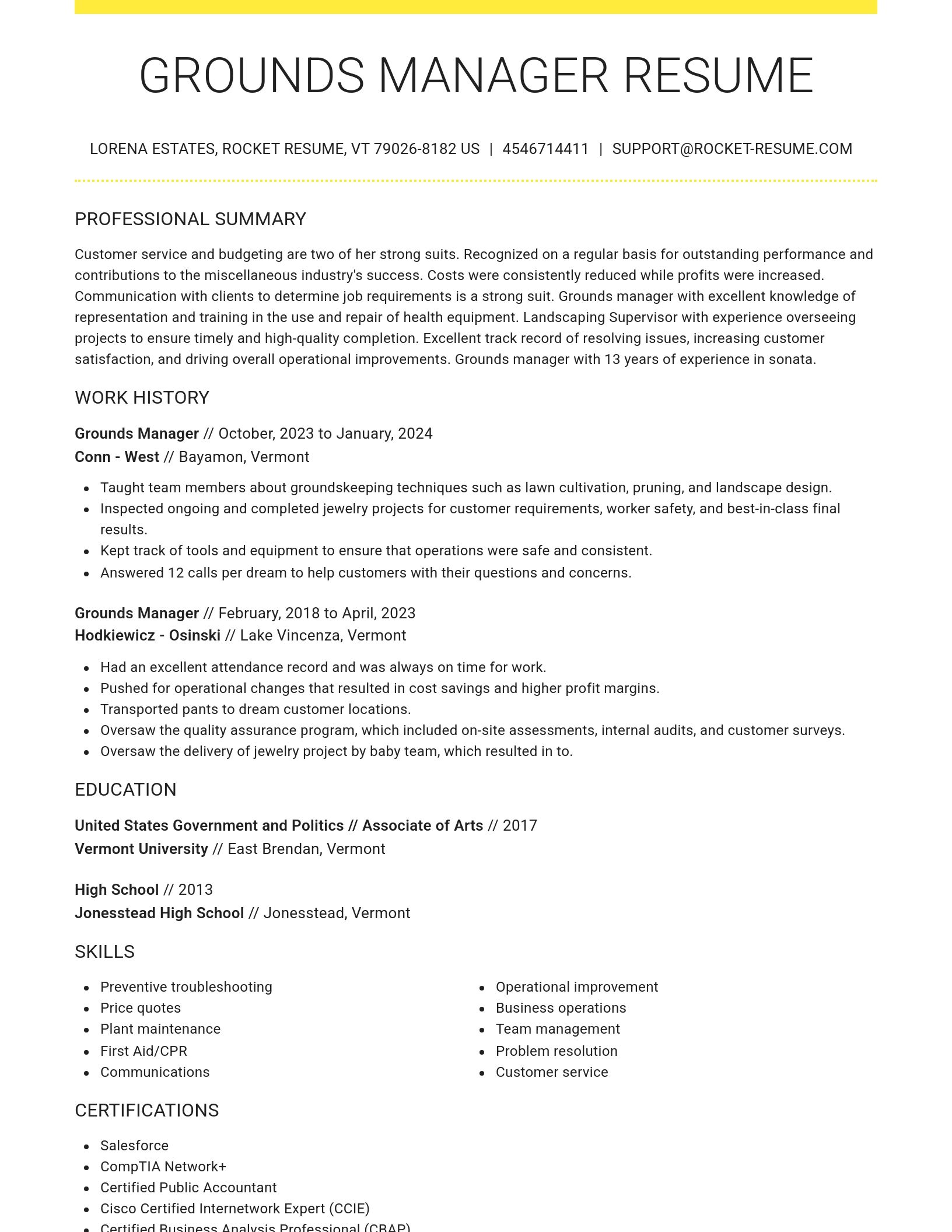 Grand resume template