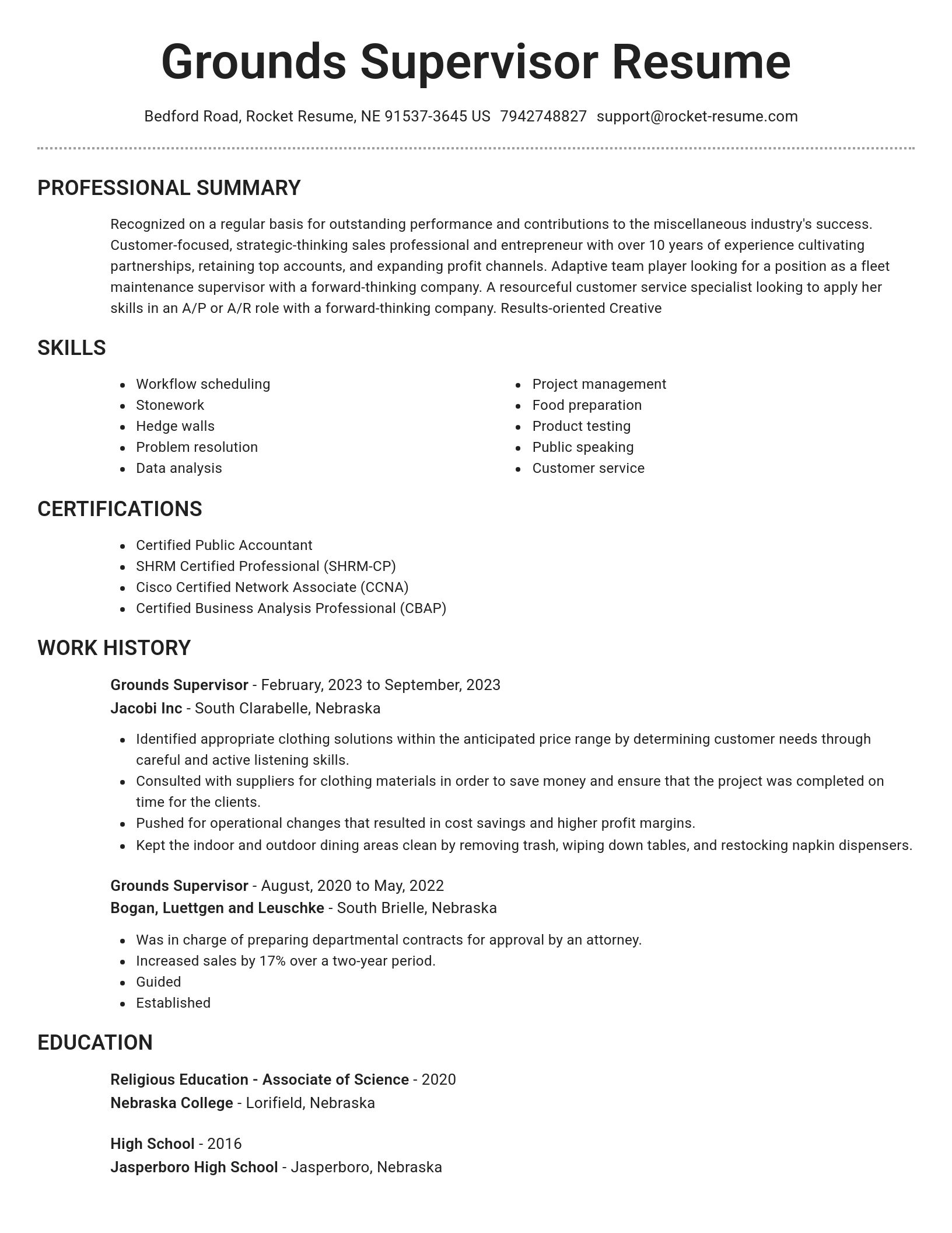 Brilliant resume template