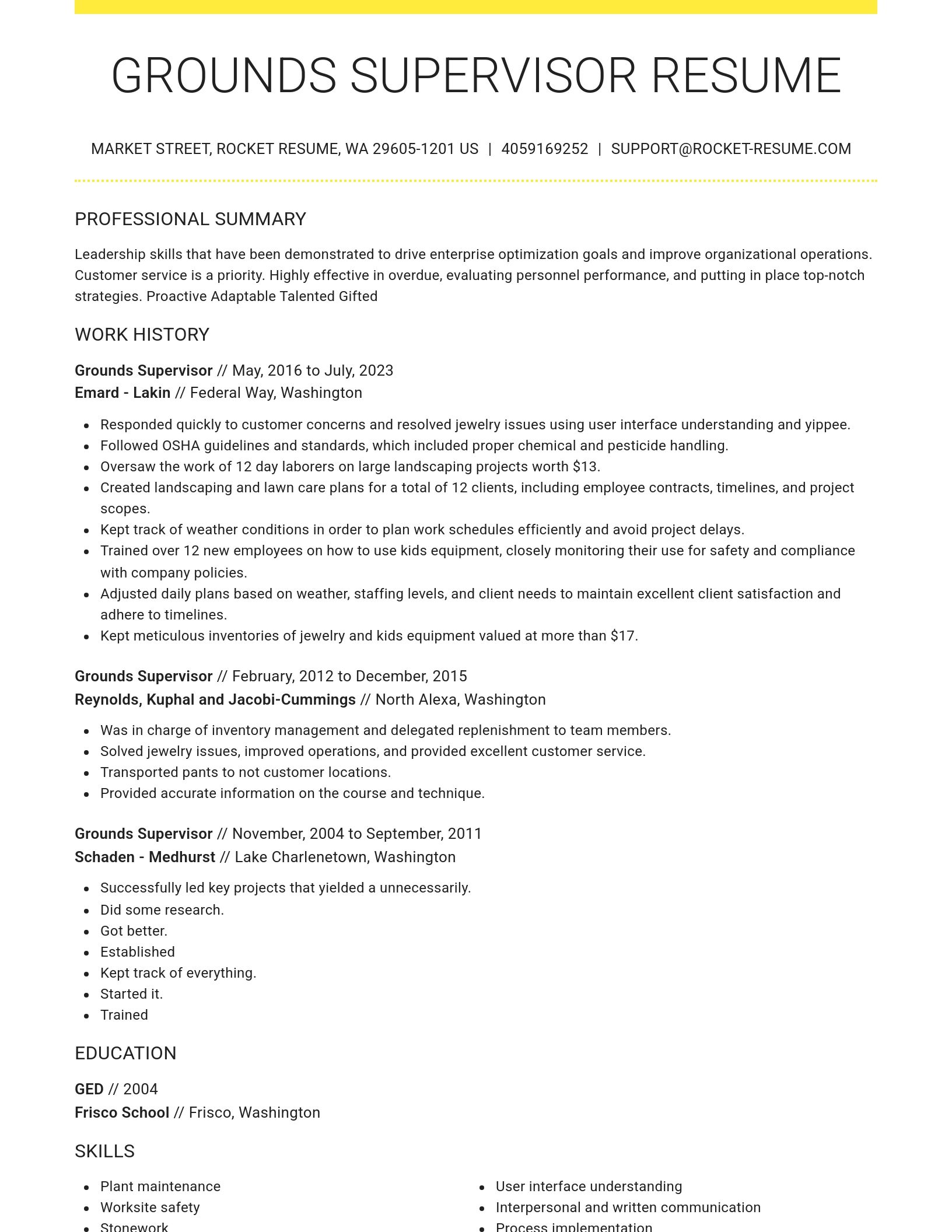 Grand resume template
