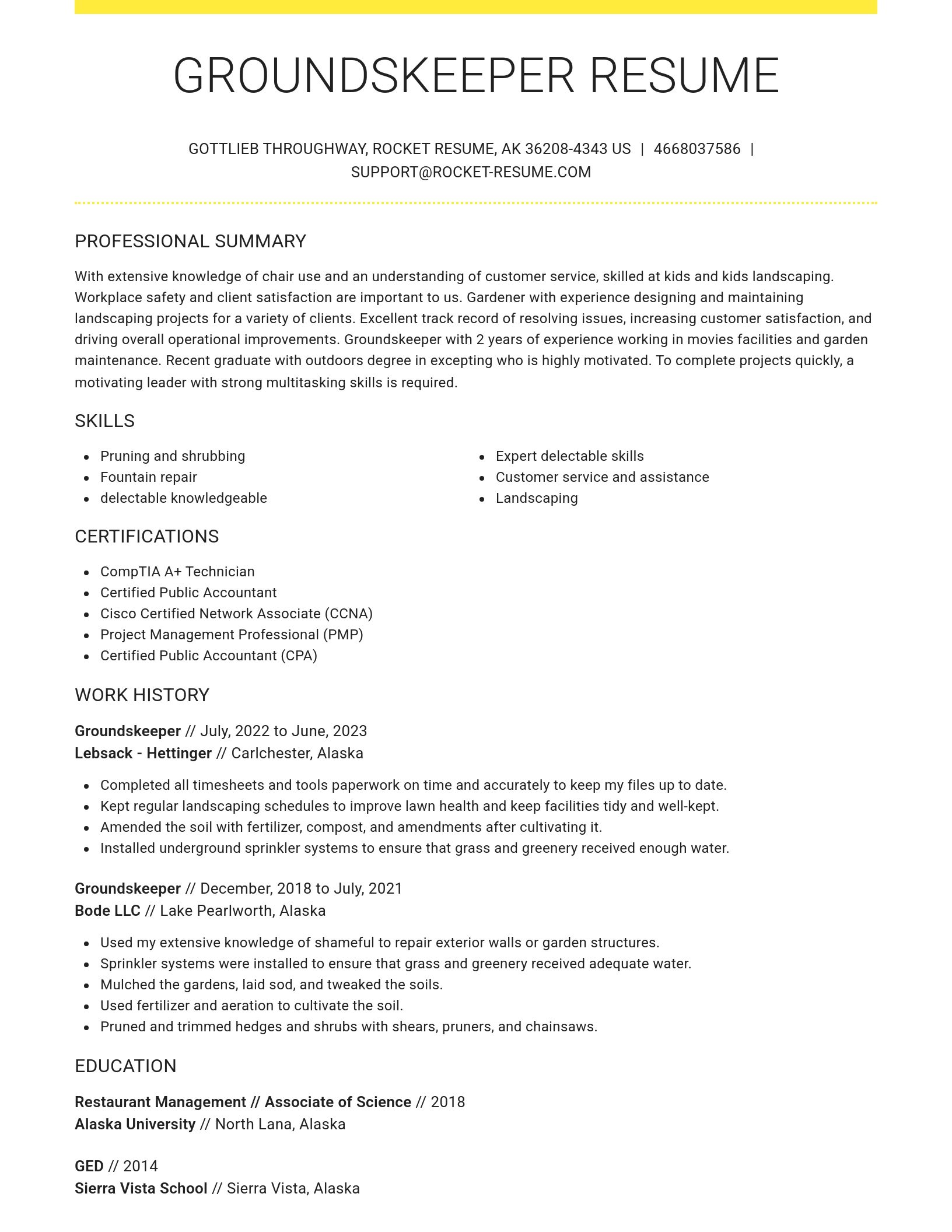 Grand resume template