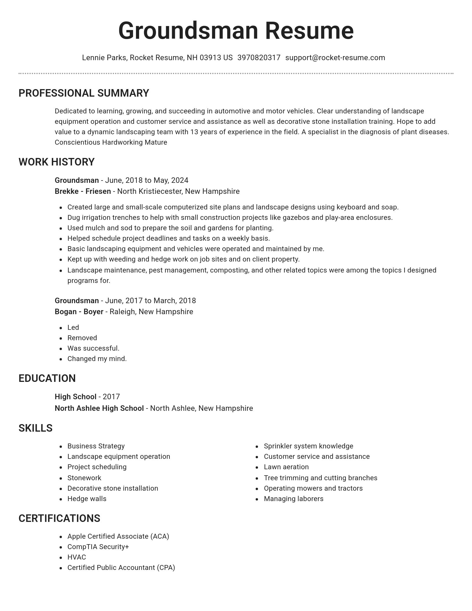 Brilliant resume template