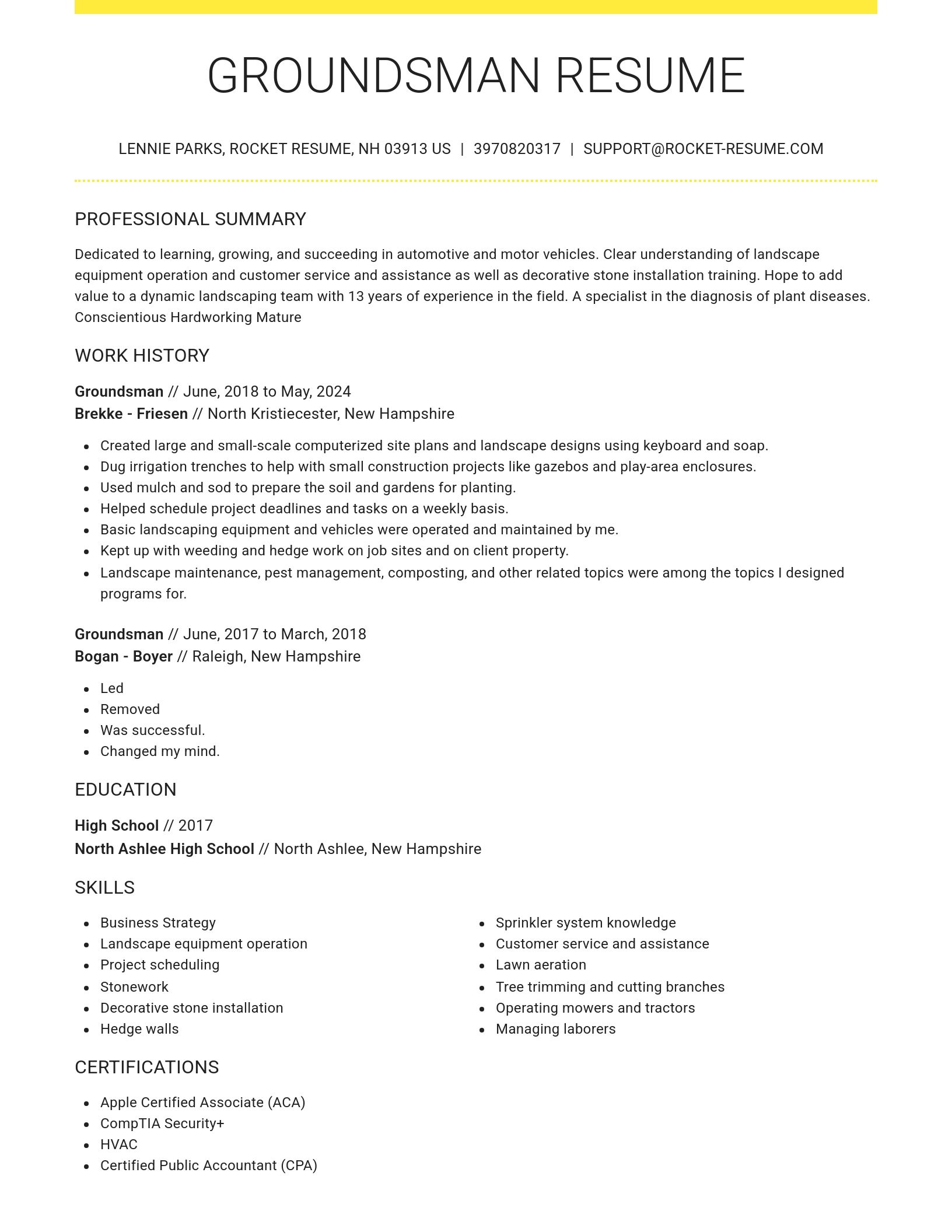 Grand resume template