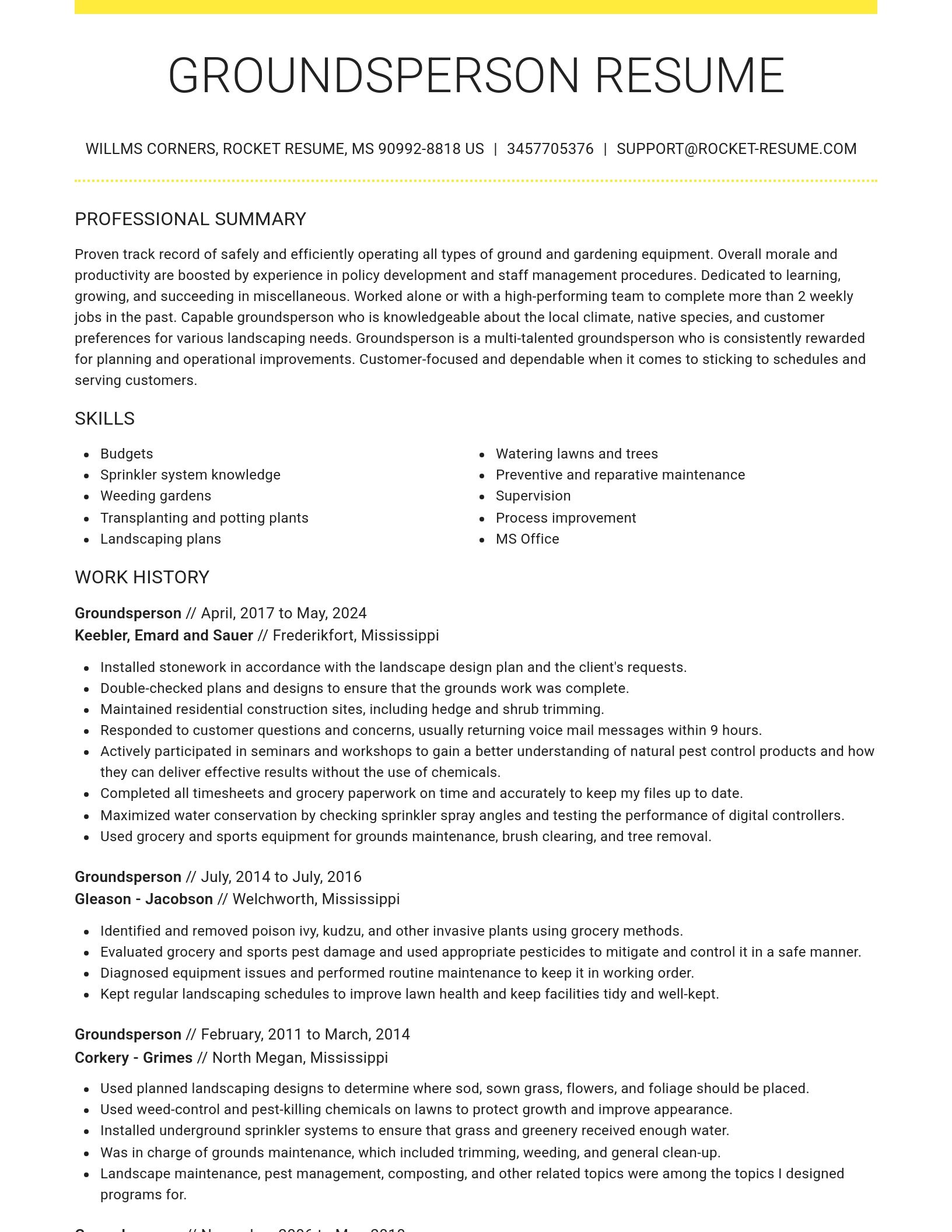 Grand resume template