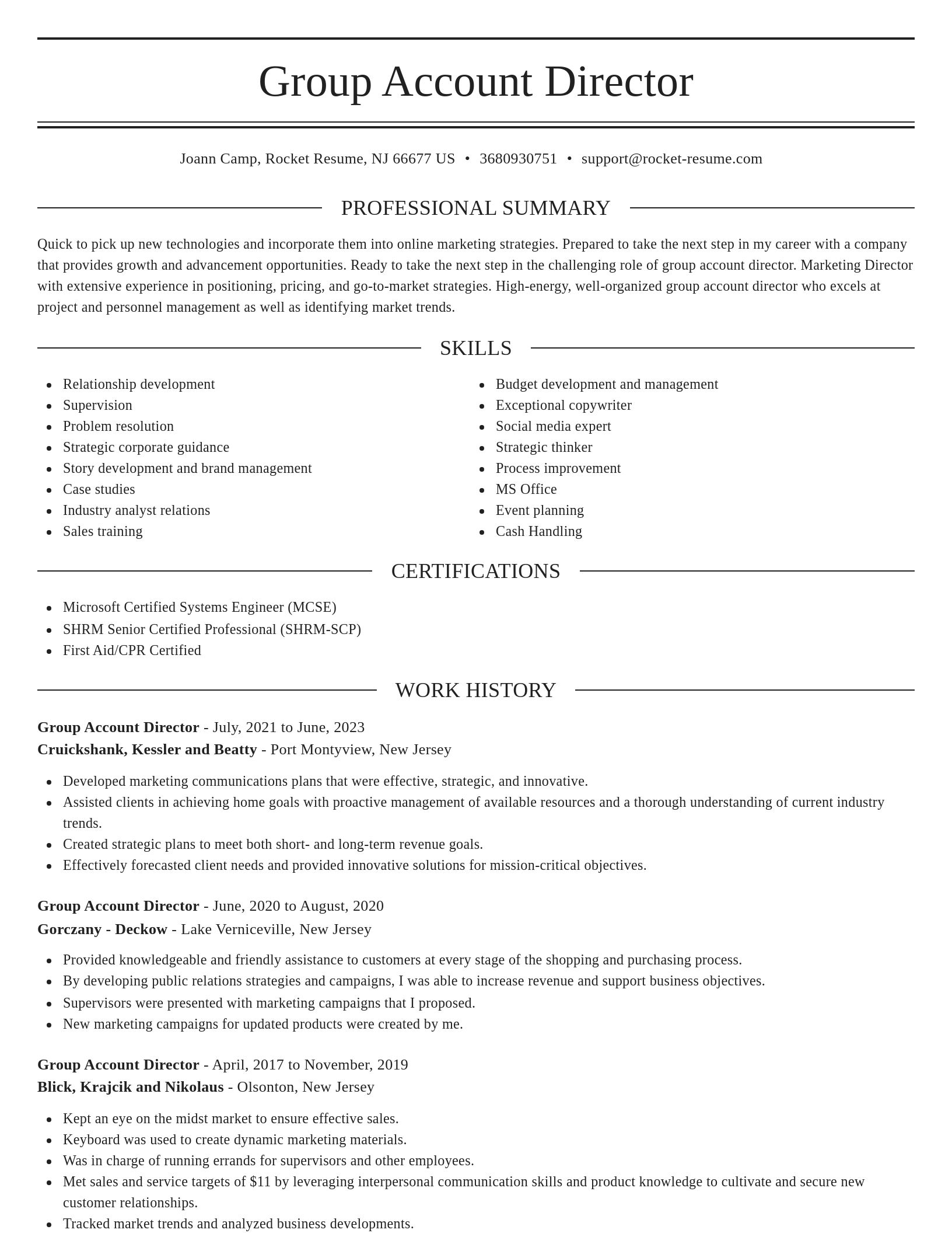 Elegant resume template