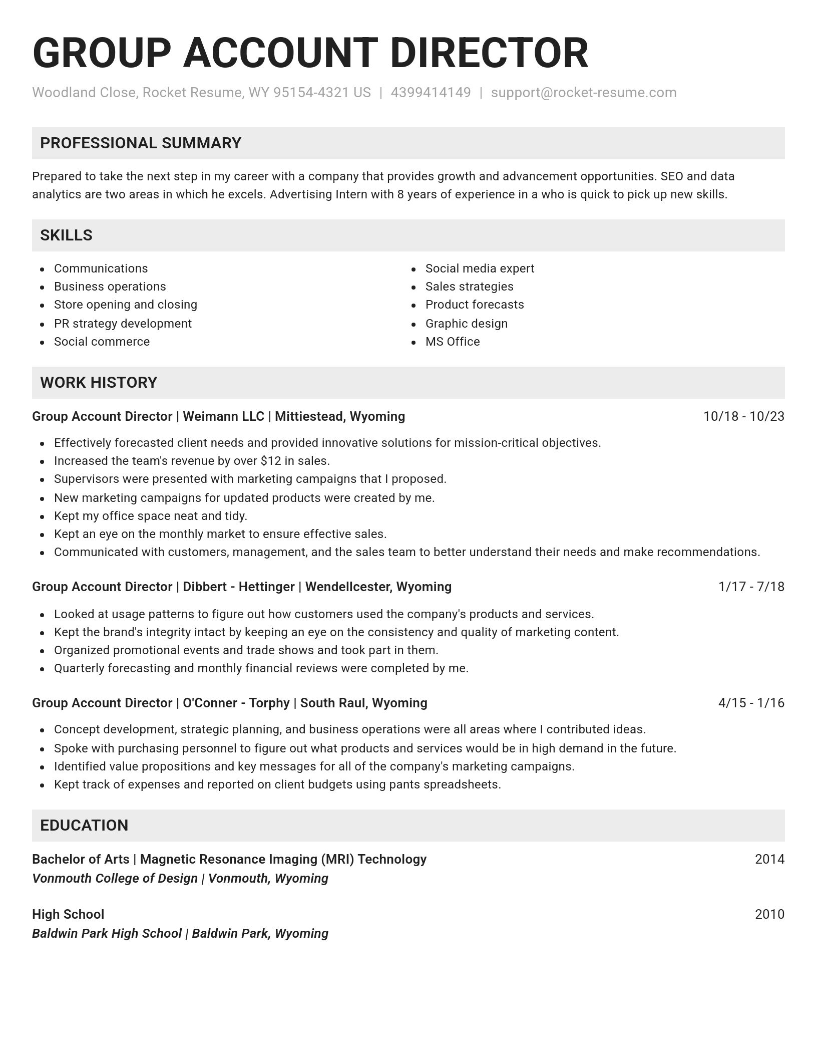 Genius resume template