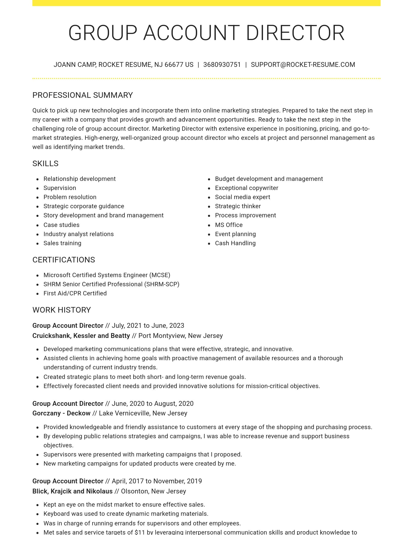 Grand resume template