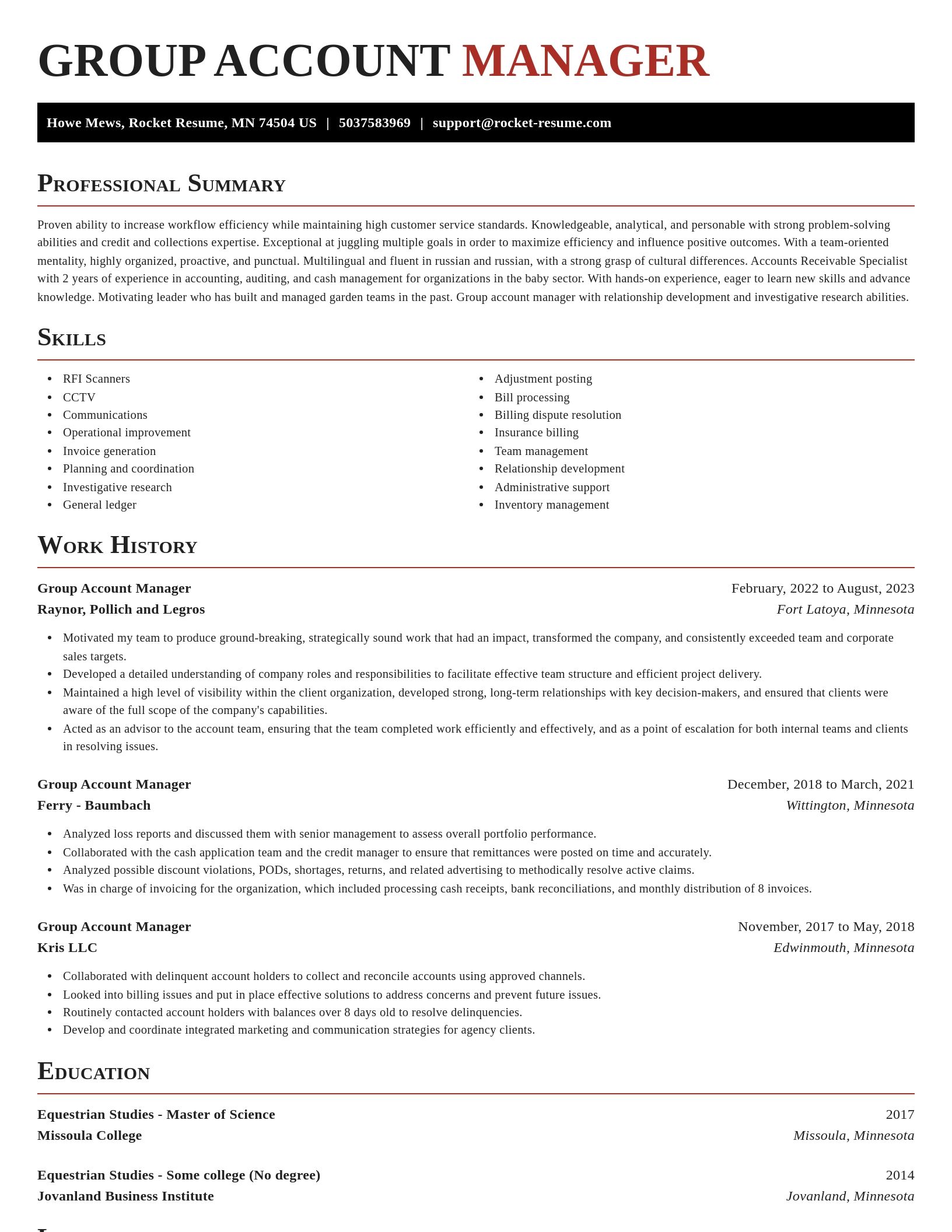 Exquisite resume template