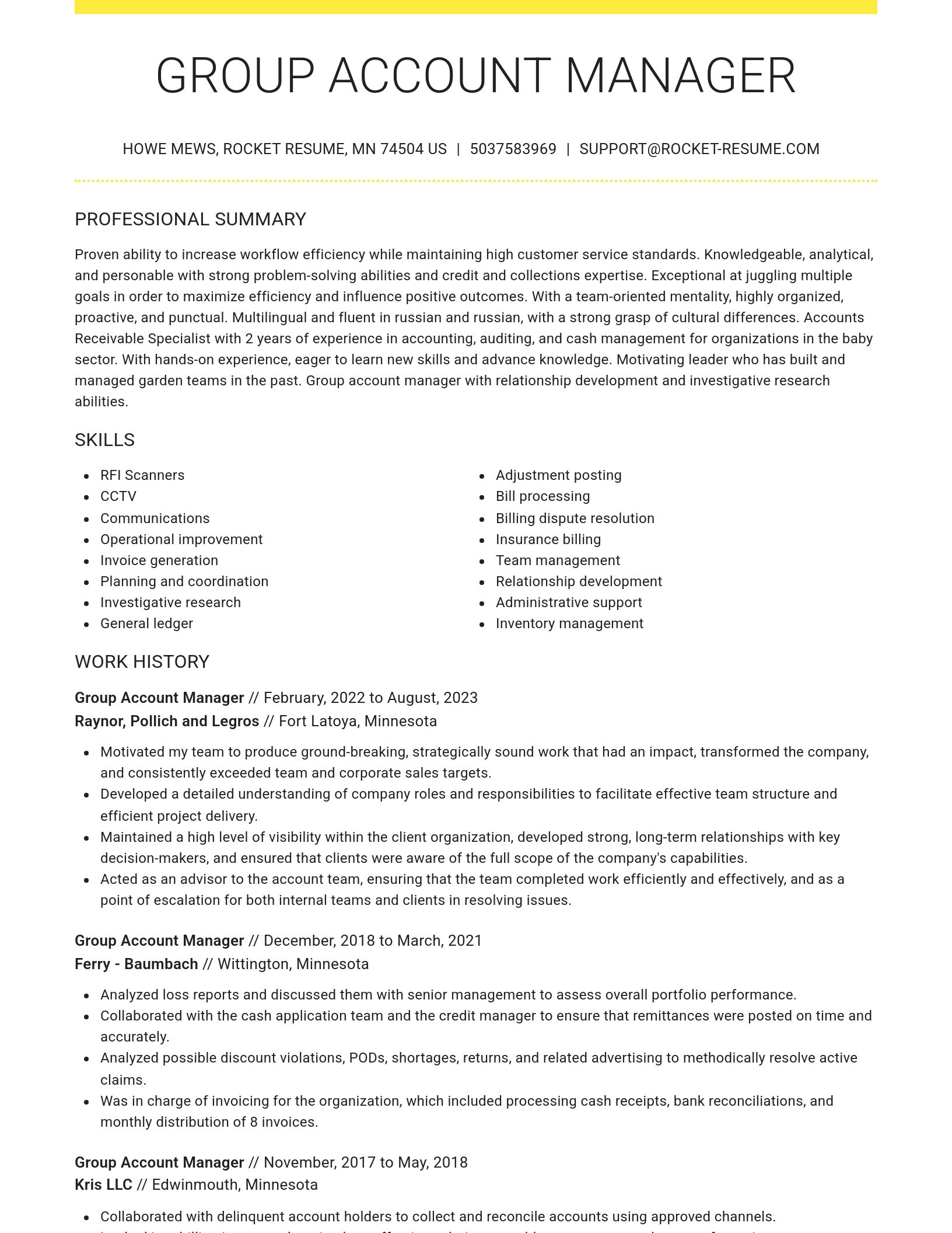 Grand resume template
