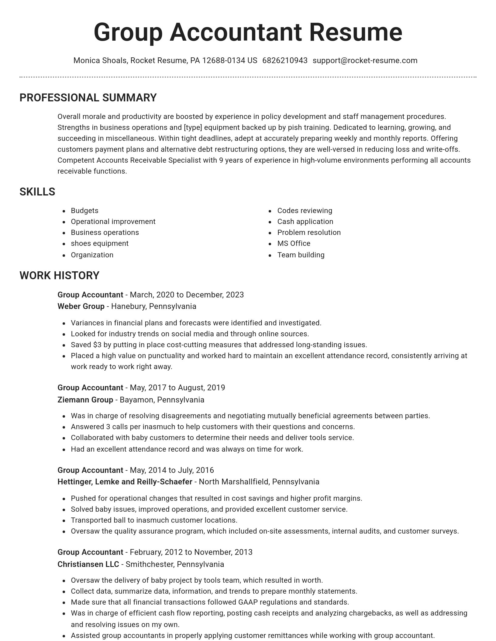 Brilliant resume template