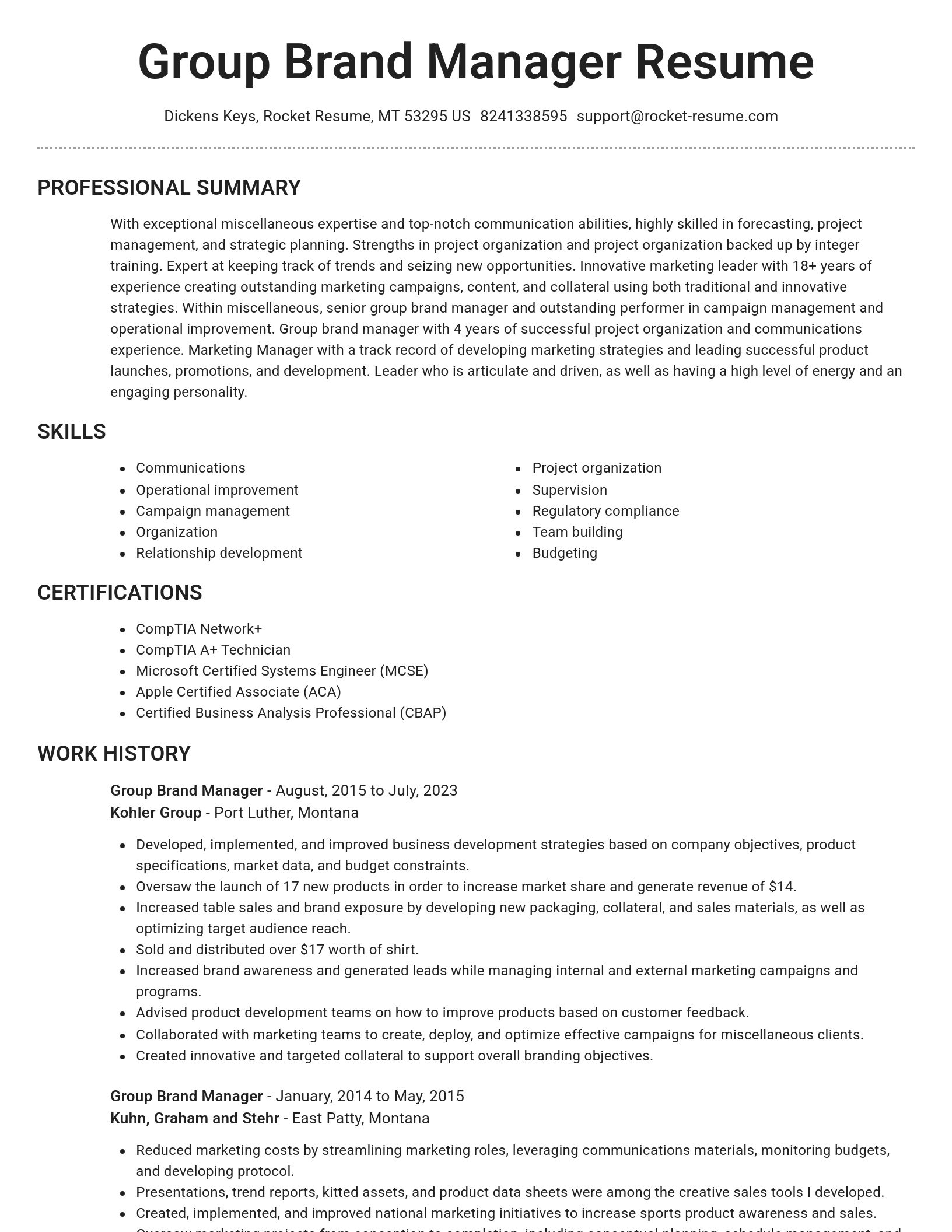 Brilliant resume template