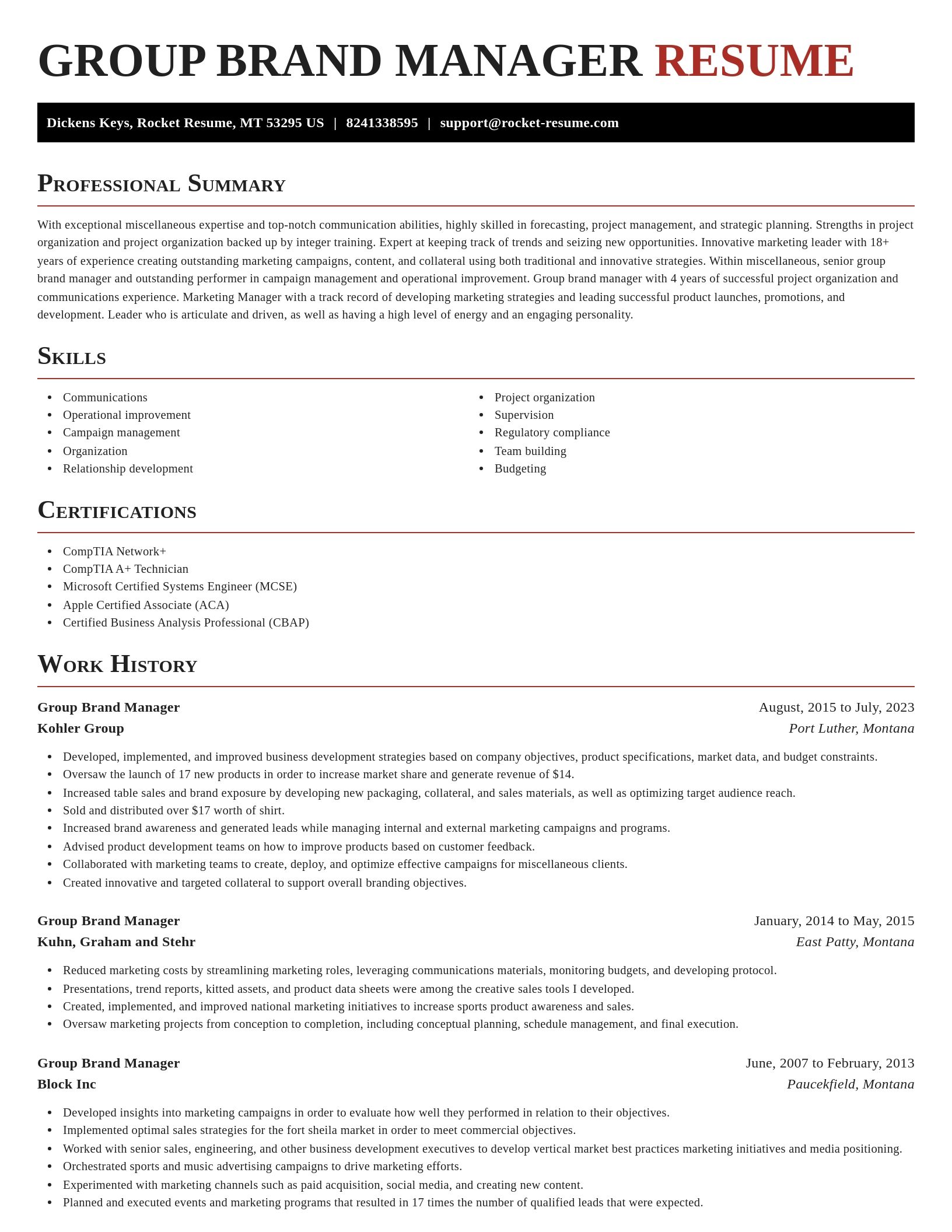 Exquisite resume template