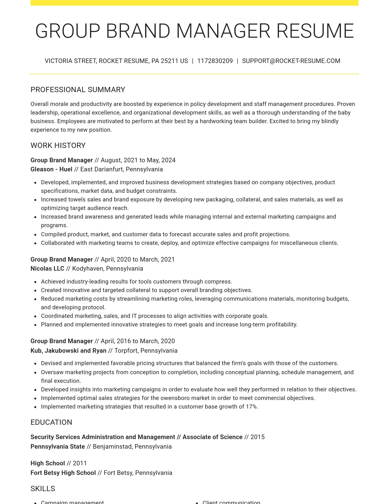 Grand resume template