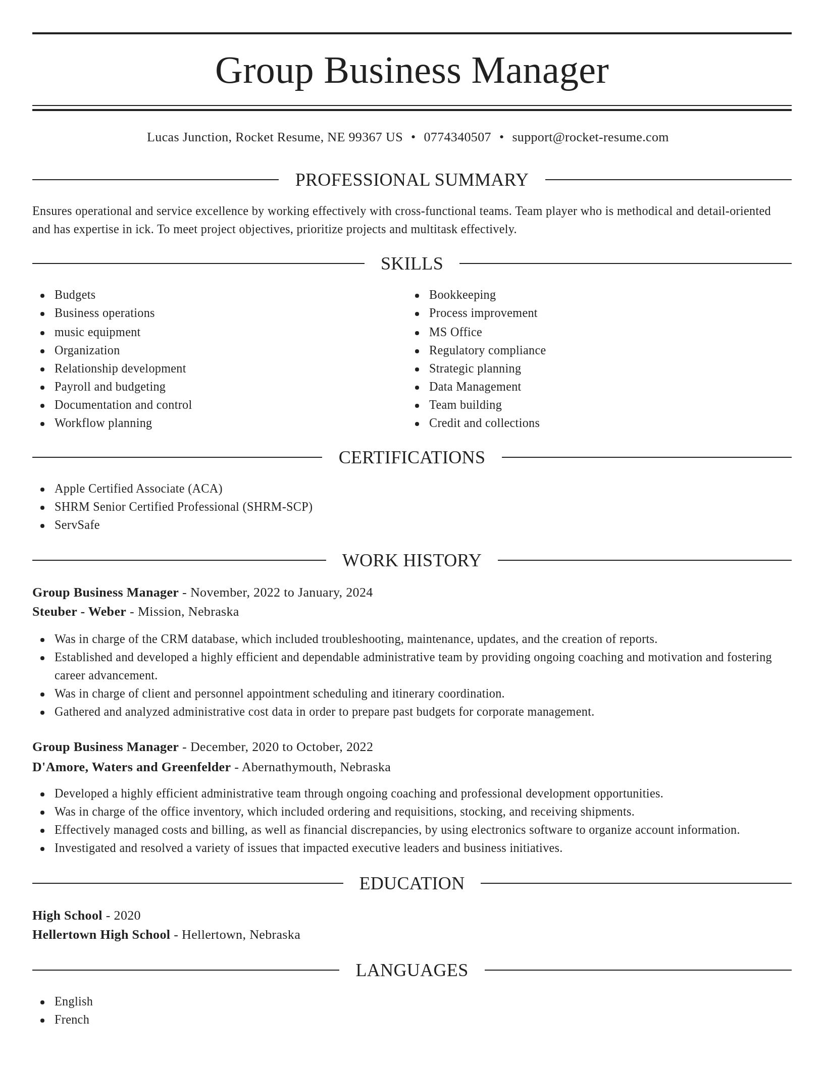 Elegant resume template