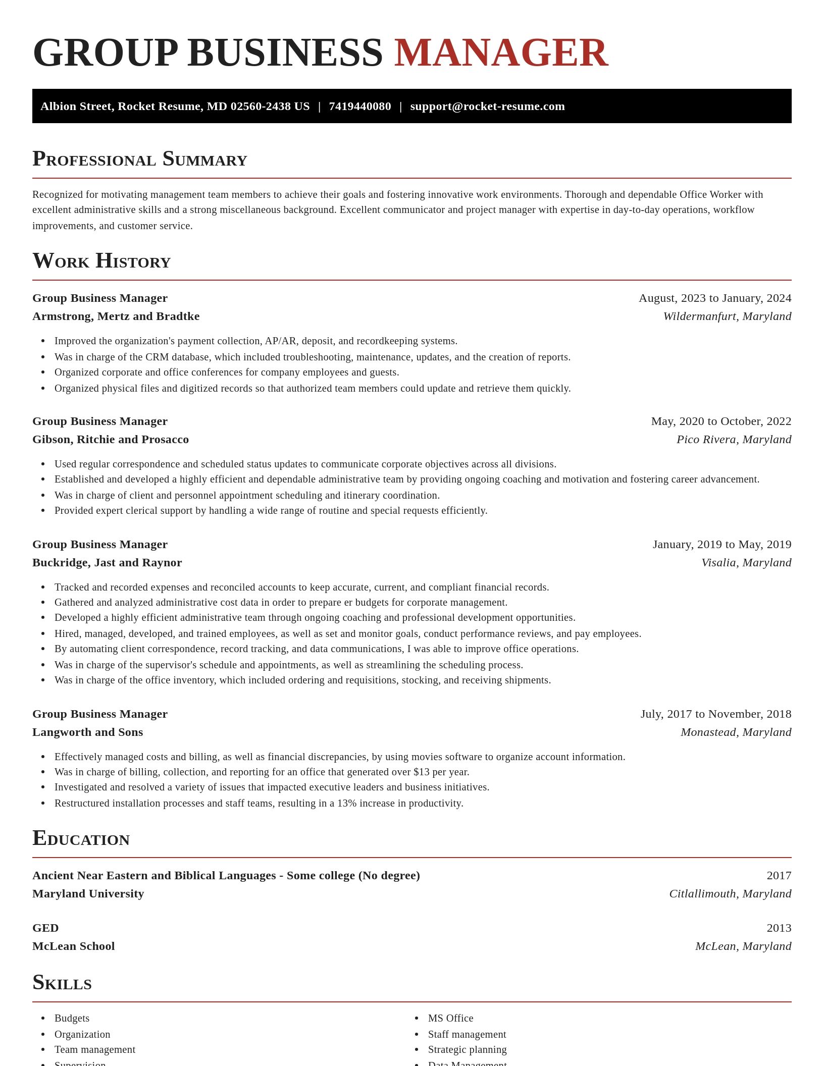 Exquisite resume template