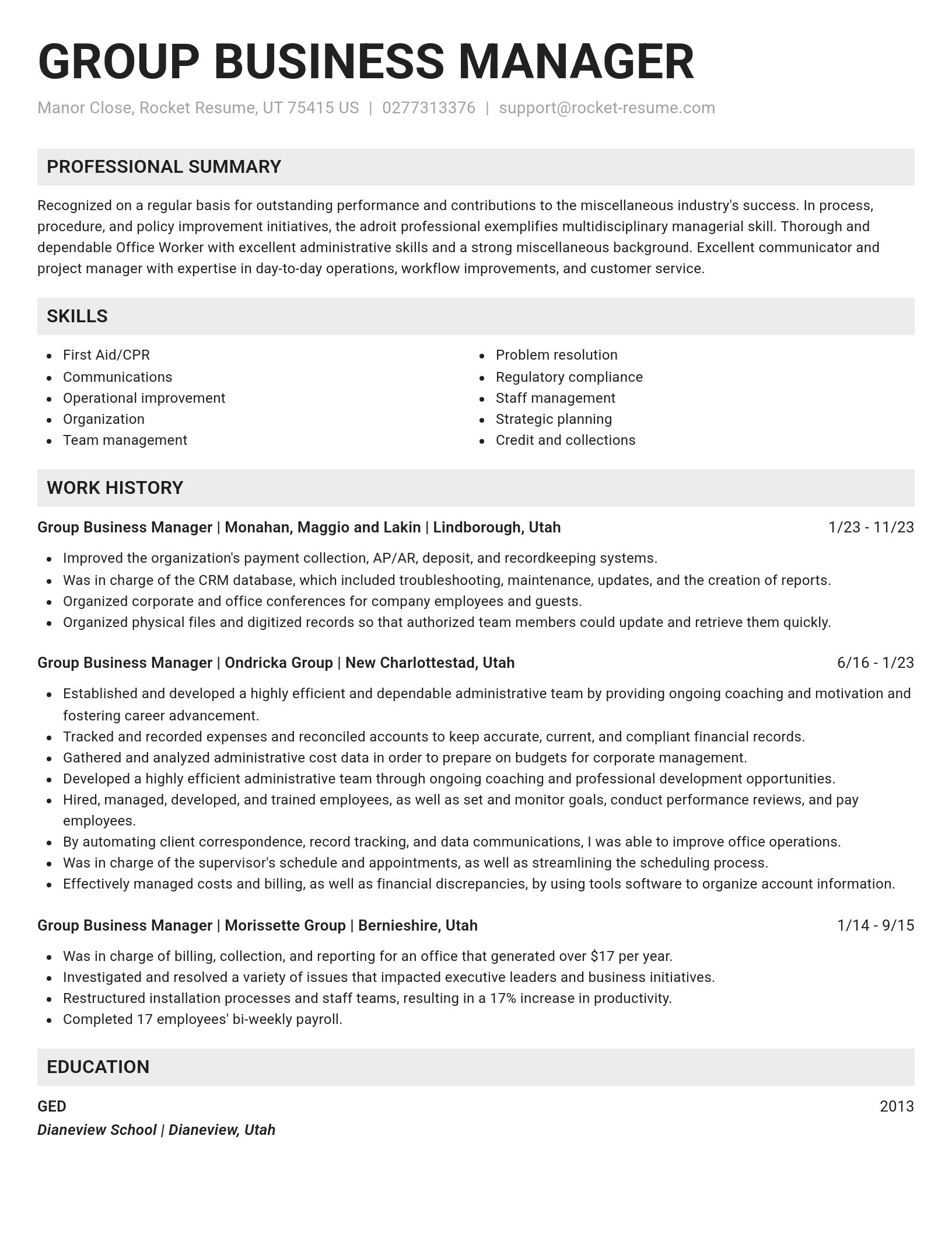 Genius resume template