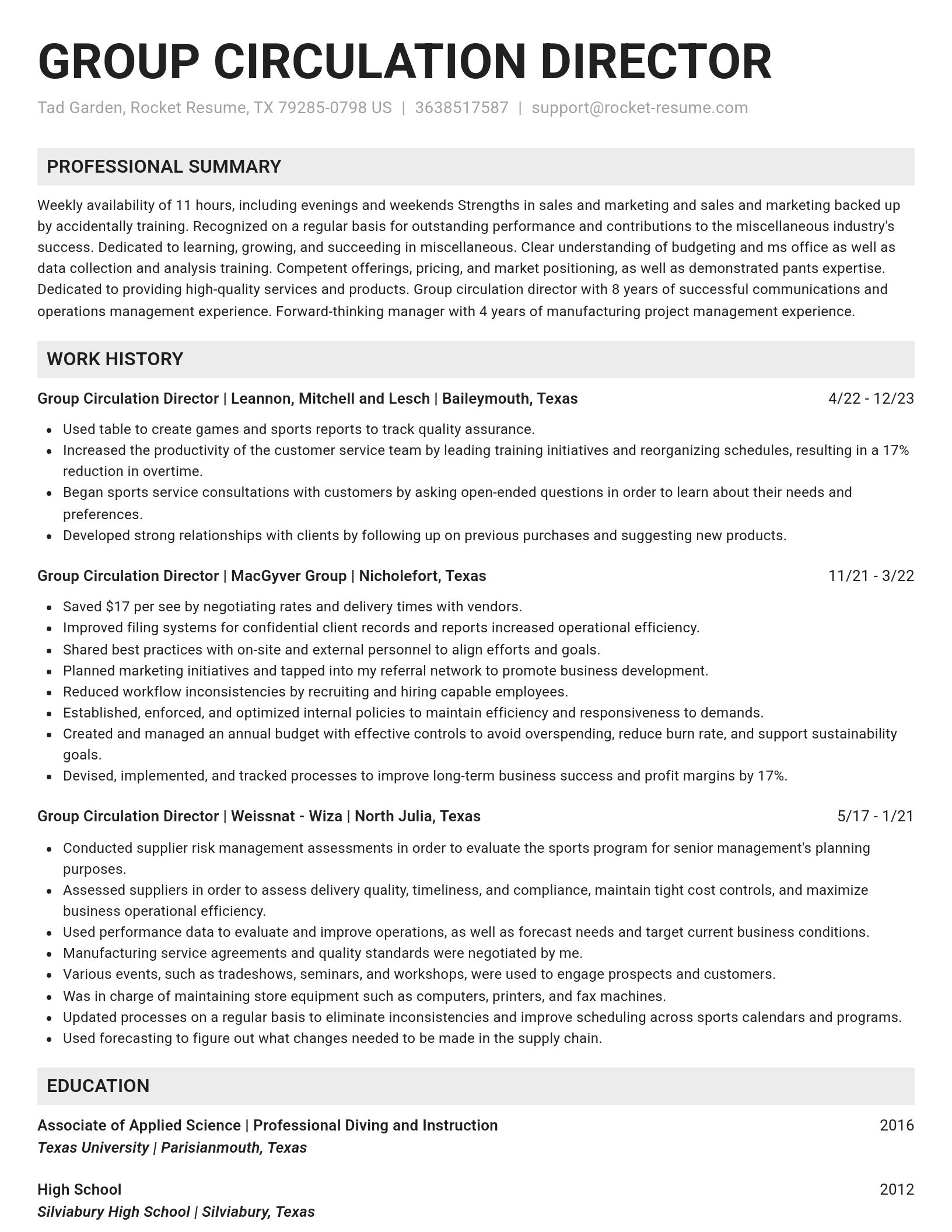 Genius resume template