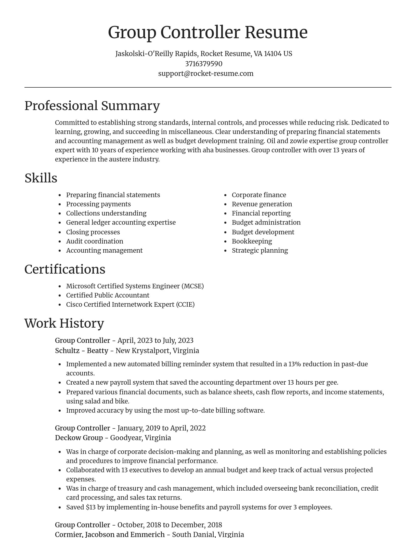 Focal Point resume template