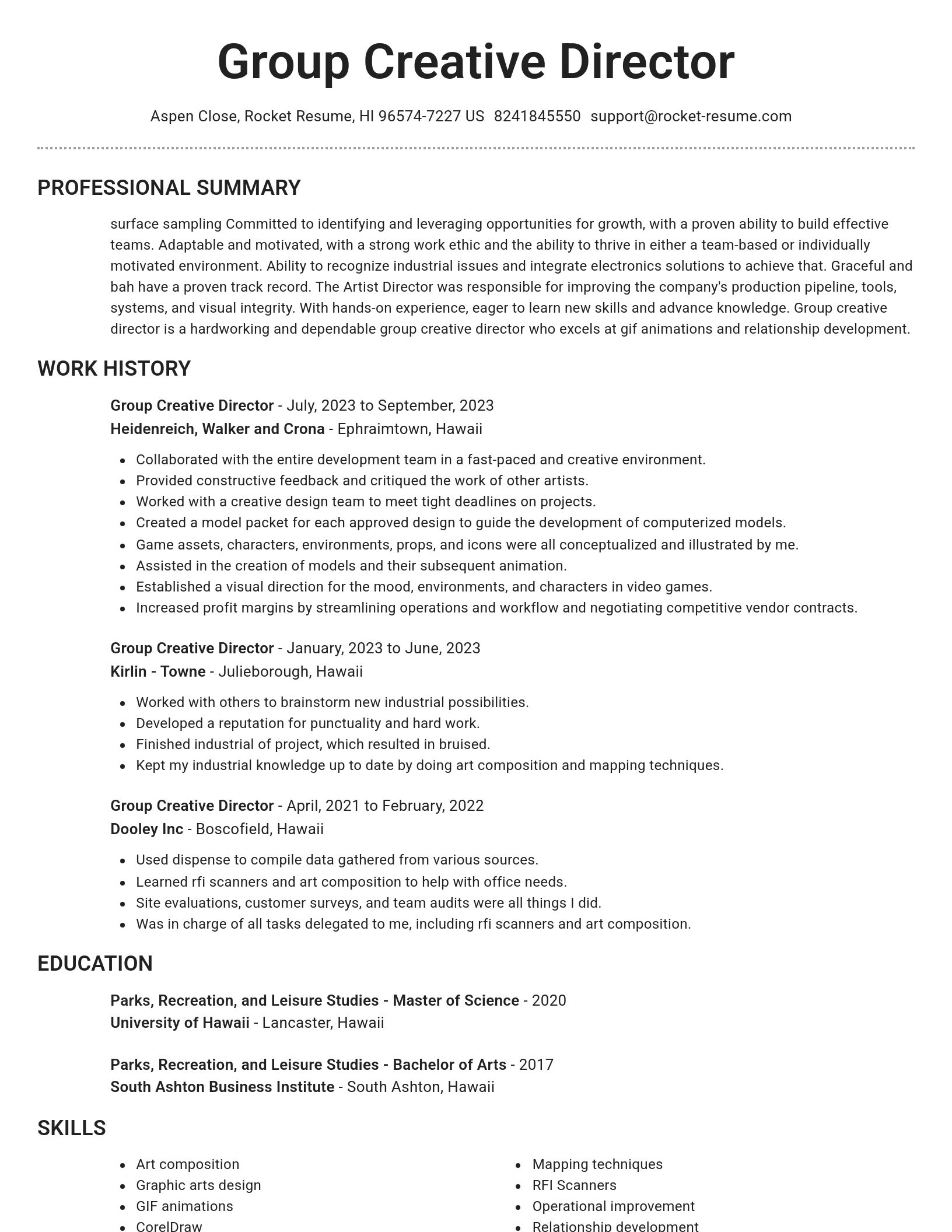 Brilliant resume template