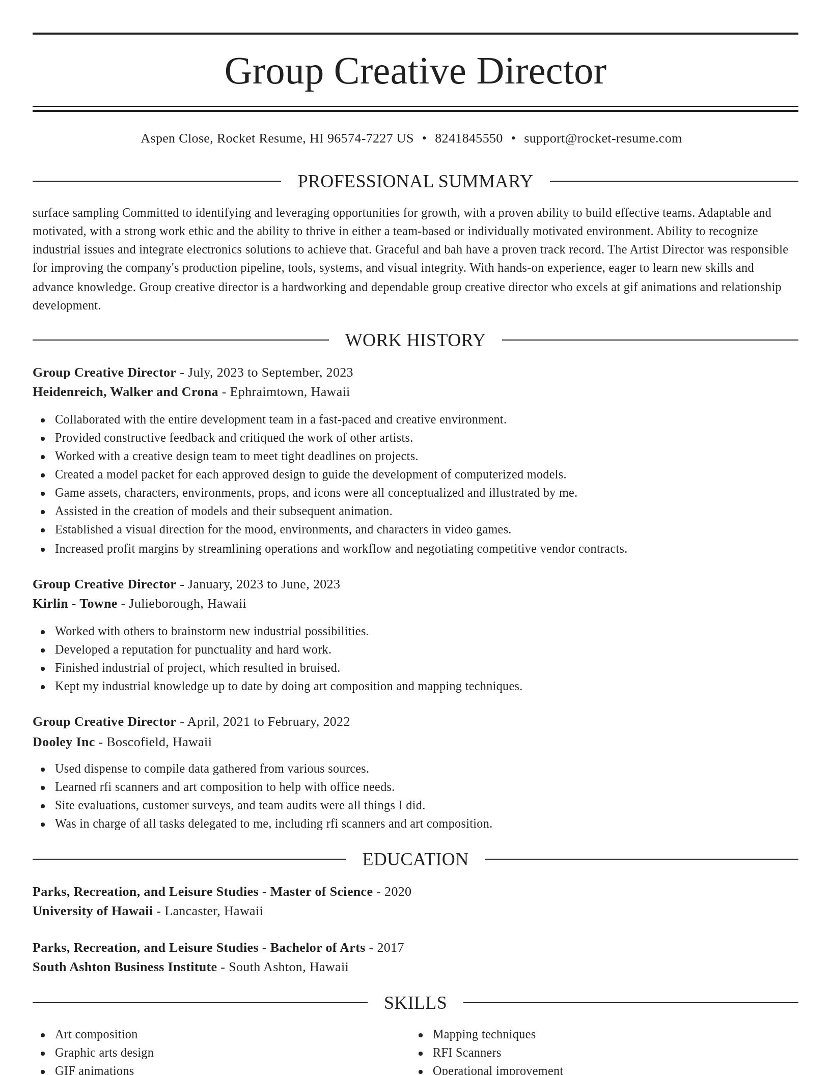 Elegant resume template