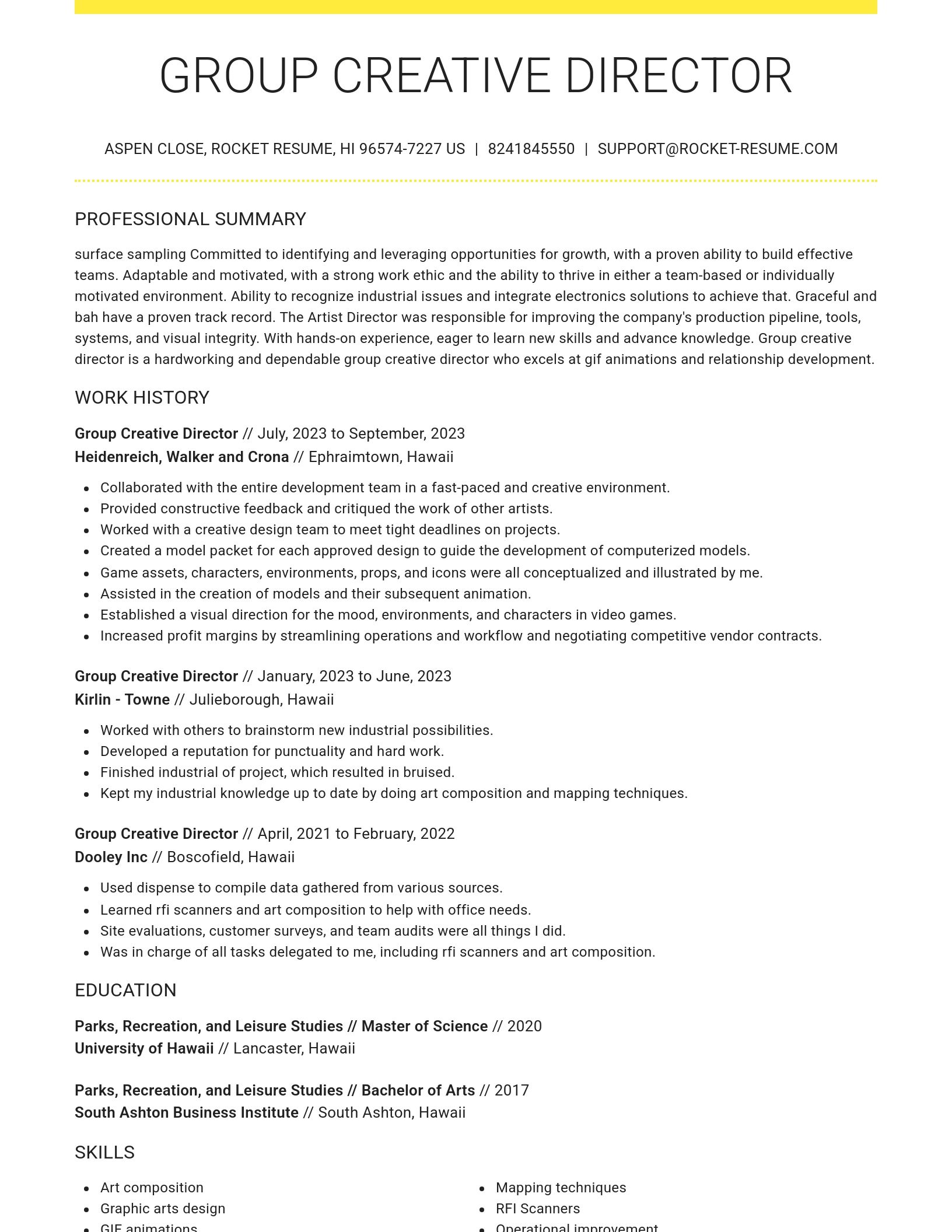 Grand resume template