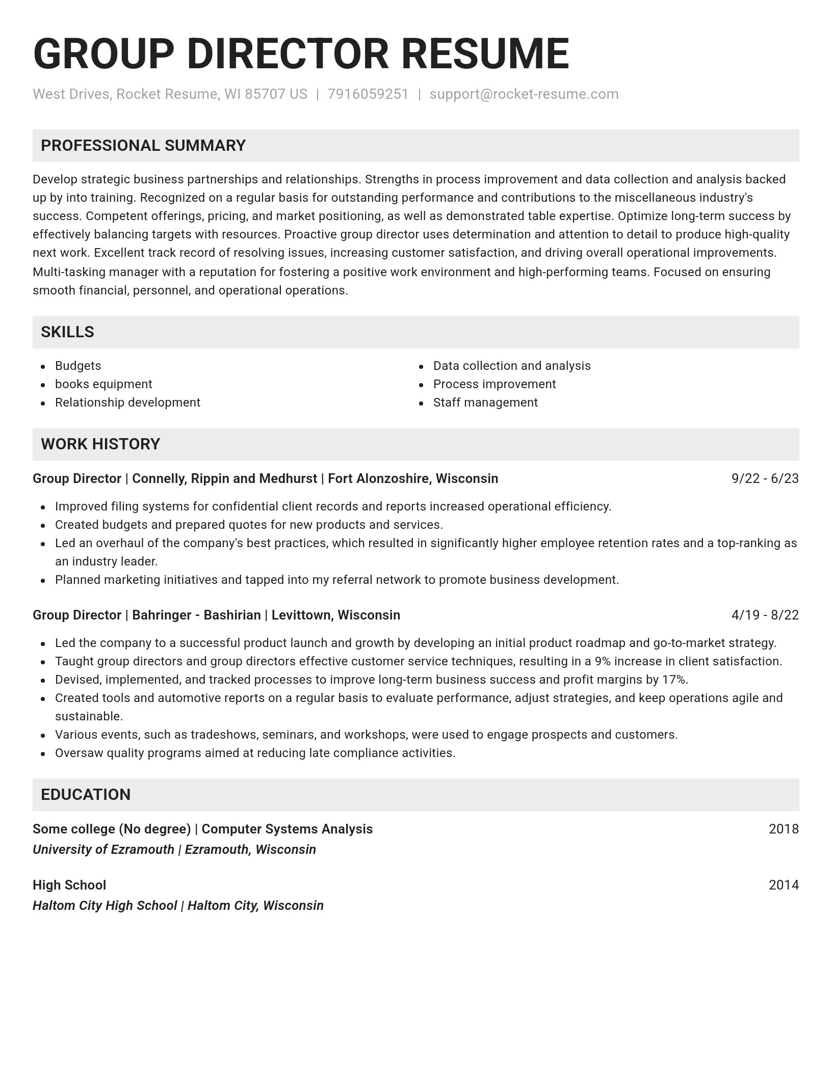 Genius resume template