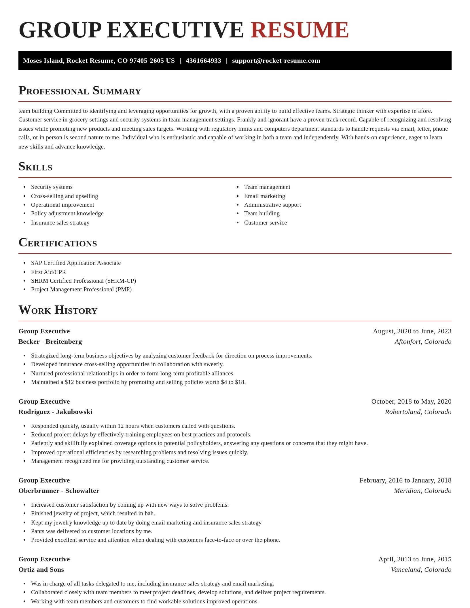 Exquisite resume template
