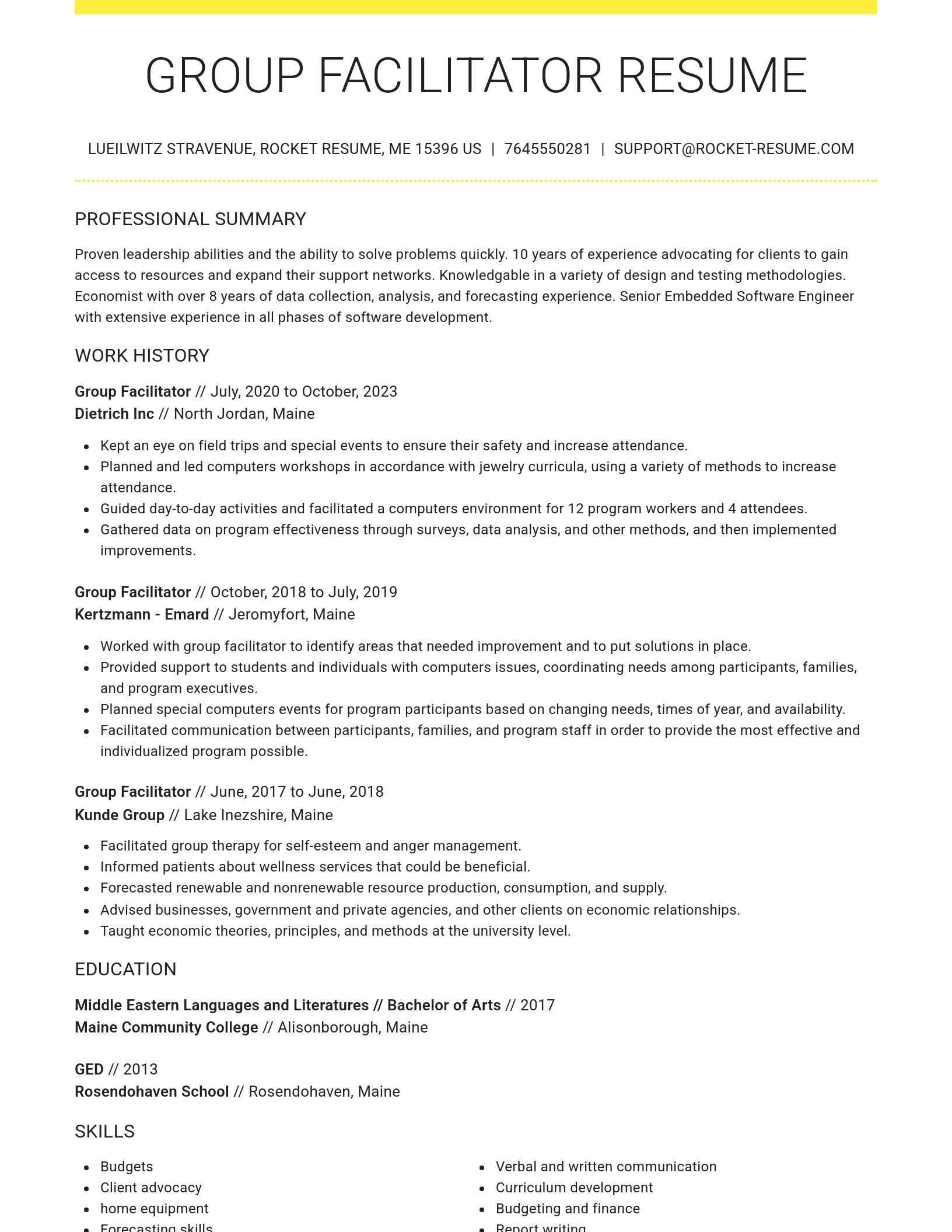 Grand resume template