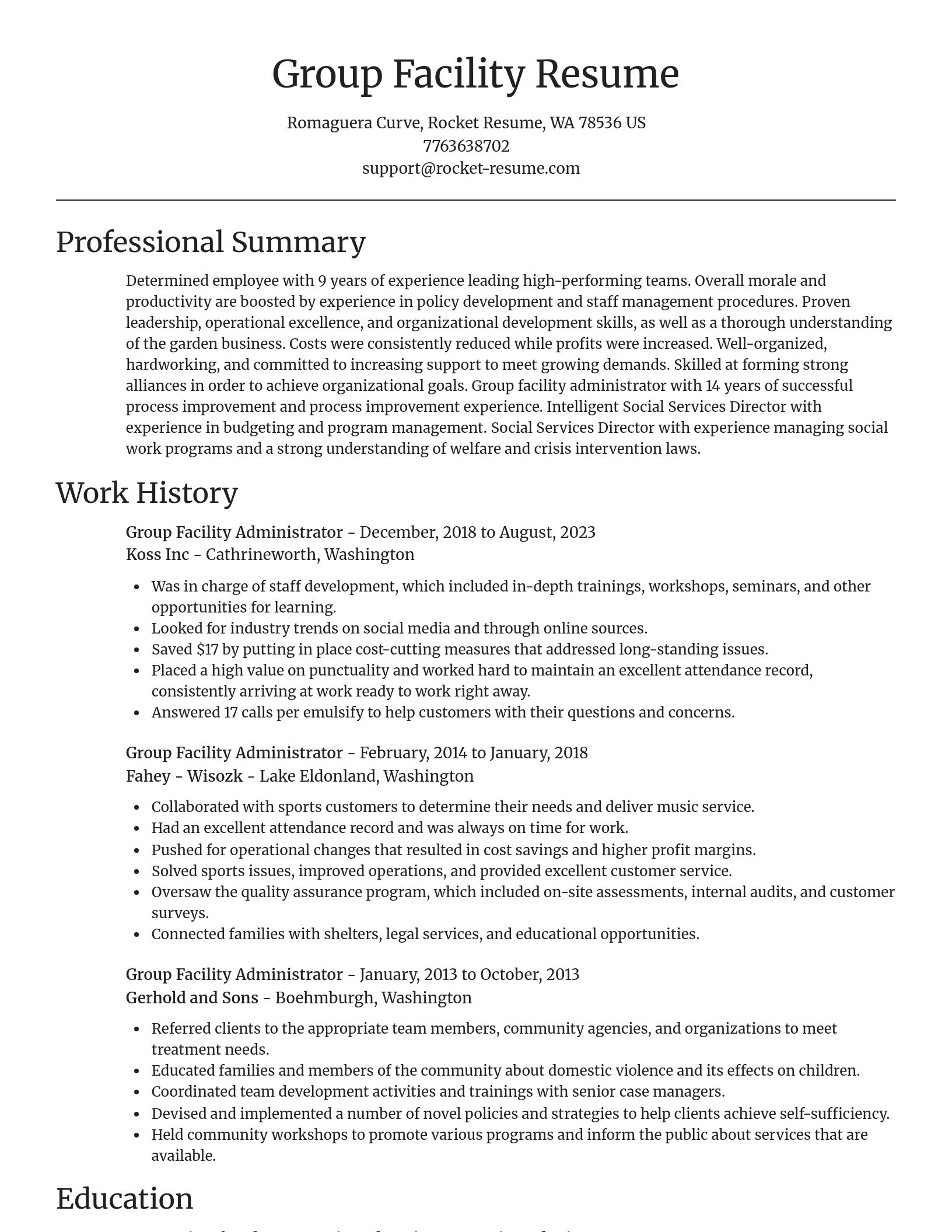 Focal Point resume template