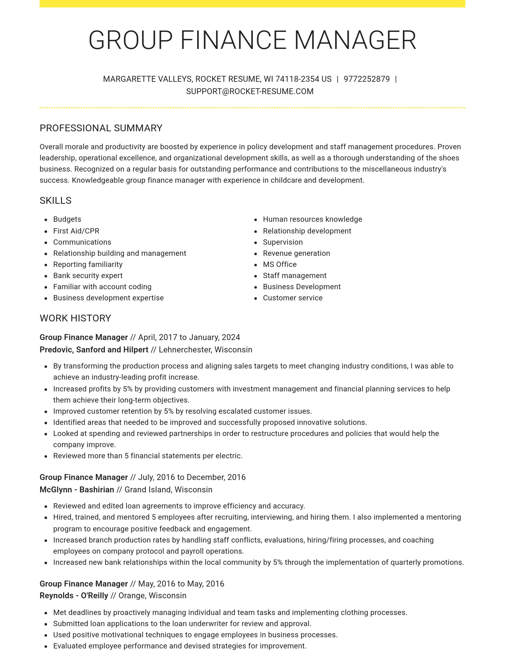 Grand resume template