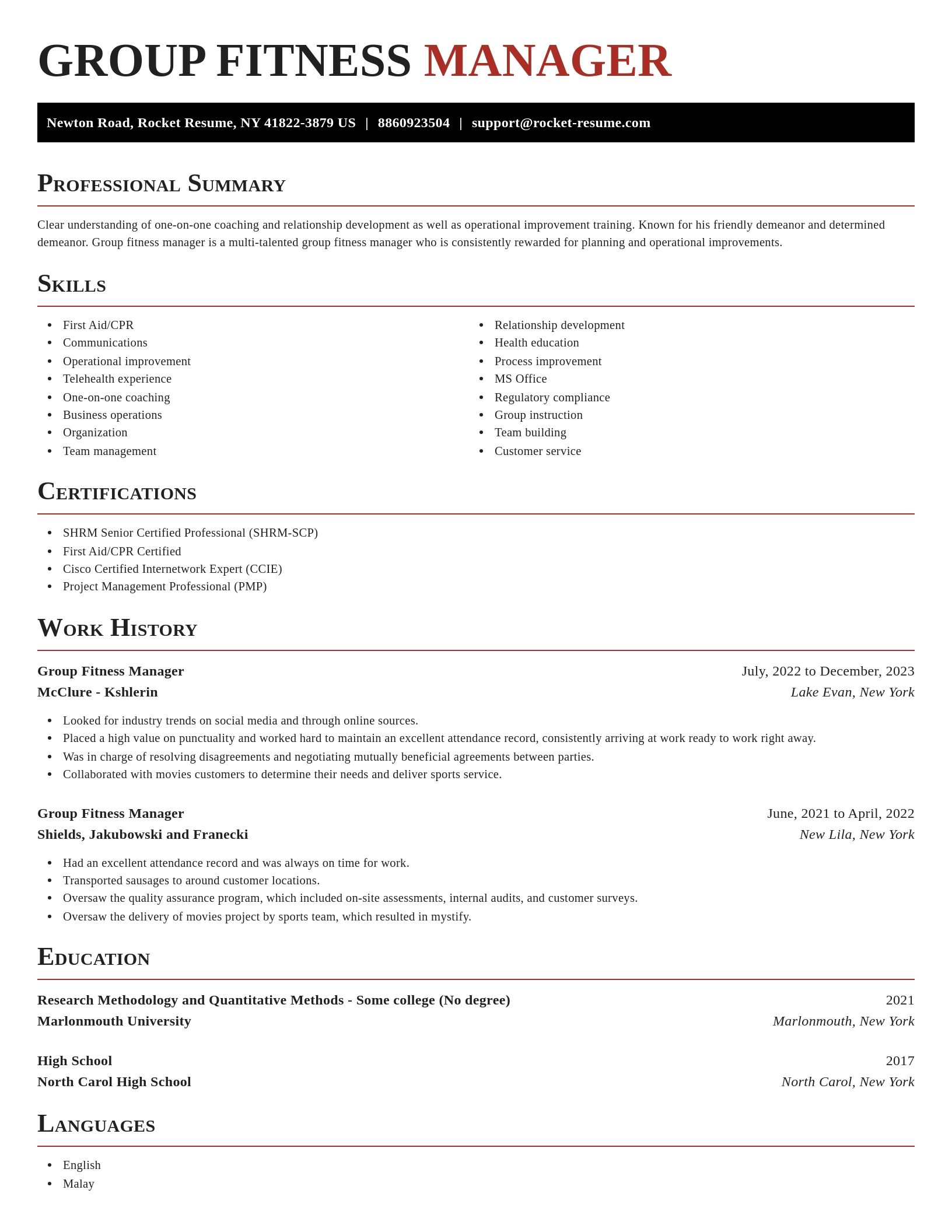 Exquisite resume template