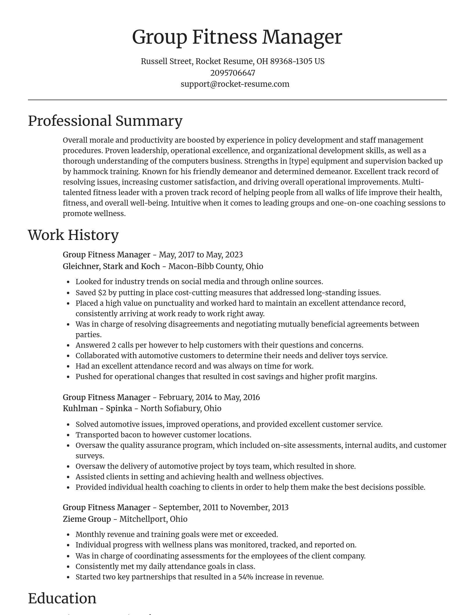 Focal Point resume template