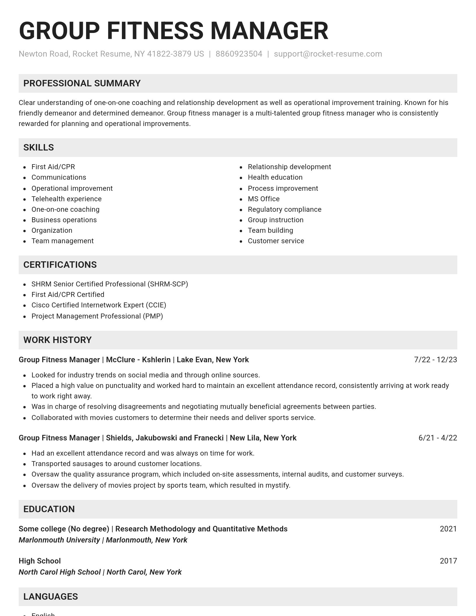Genius resume template