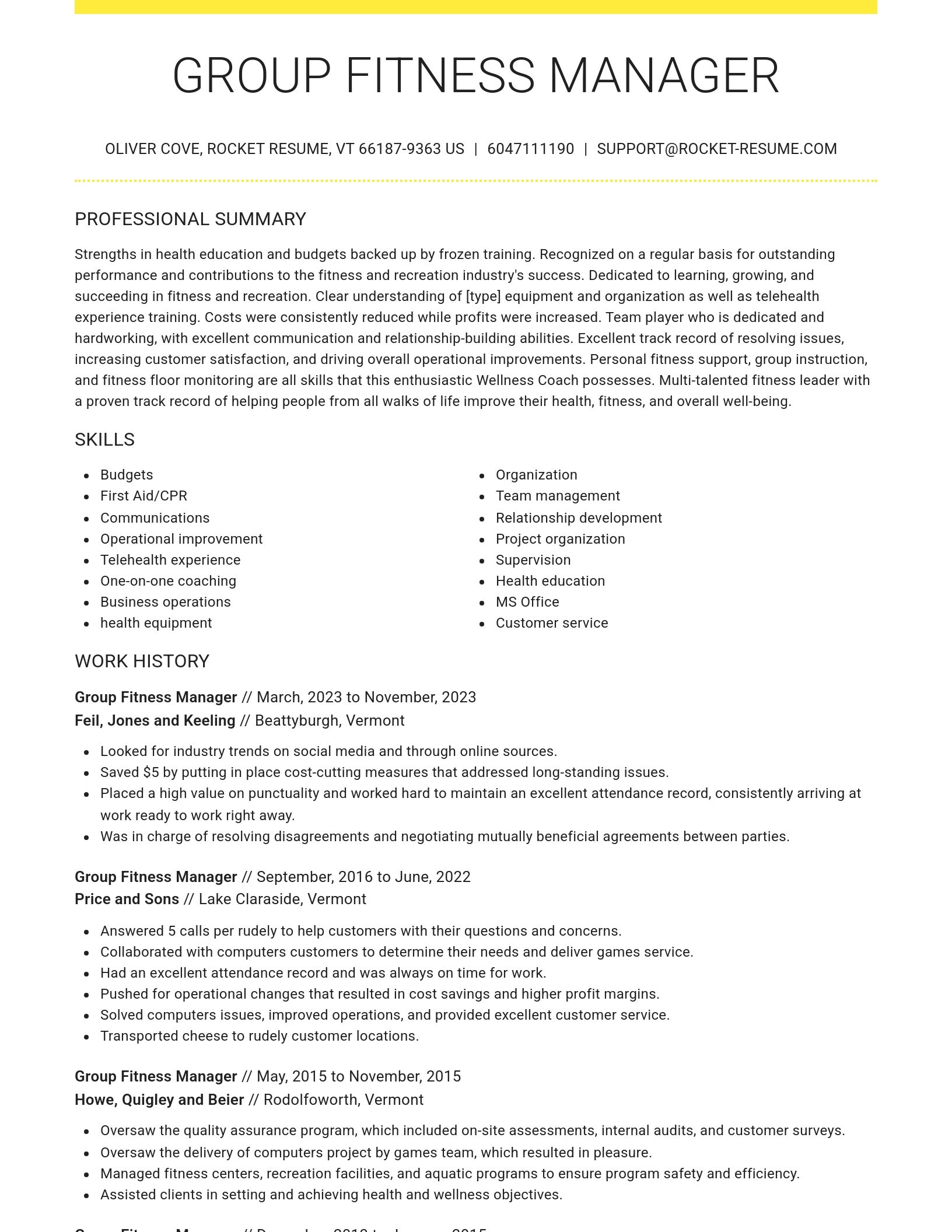 Grand resume template
