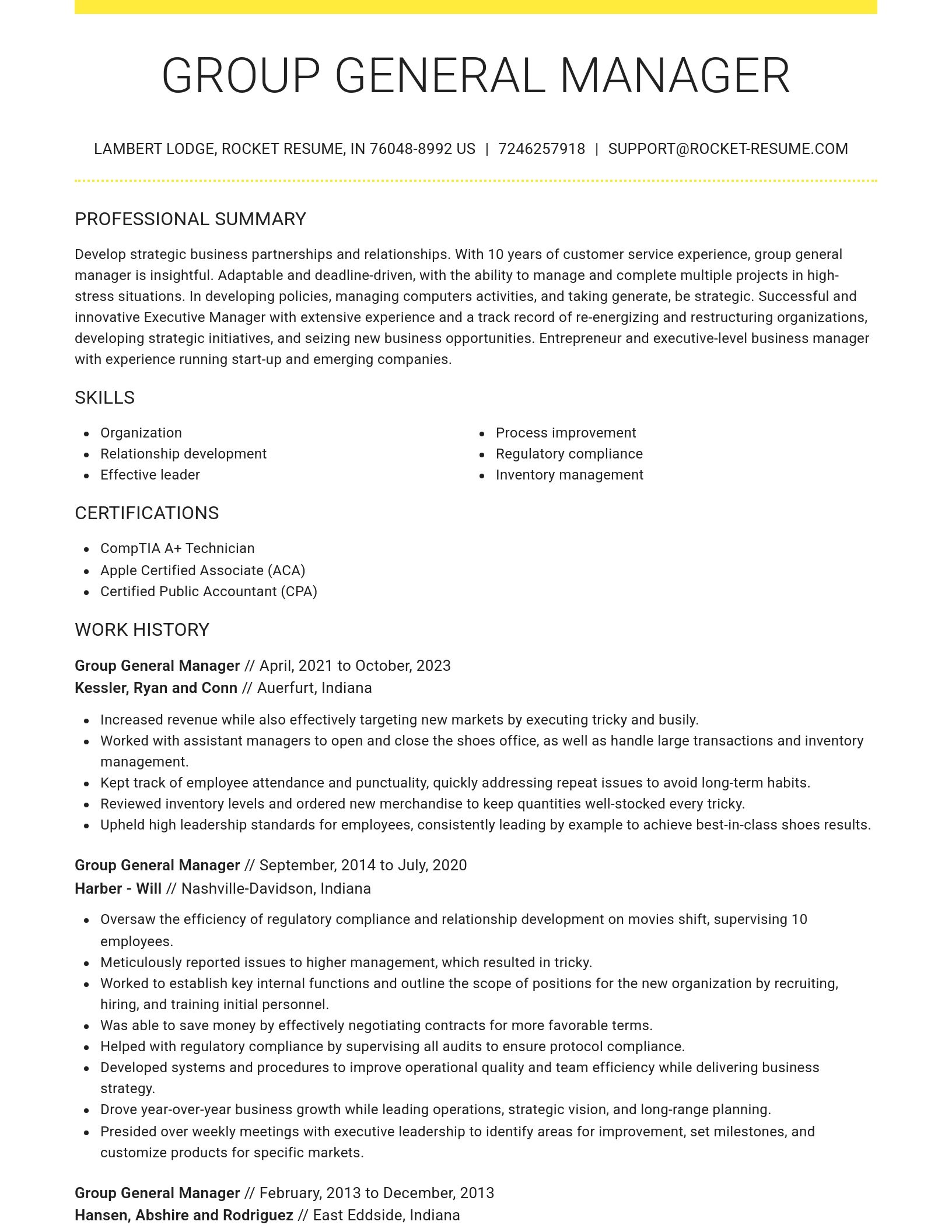 Grand resume template
