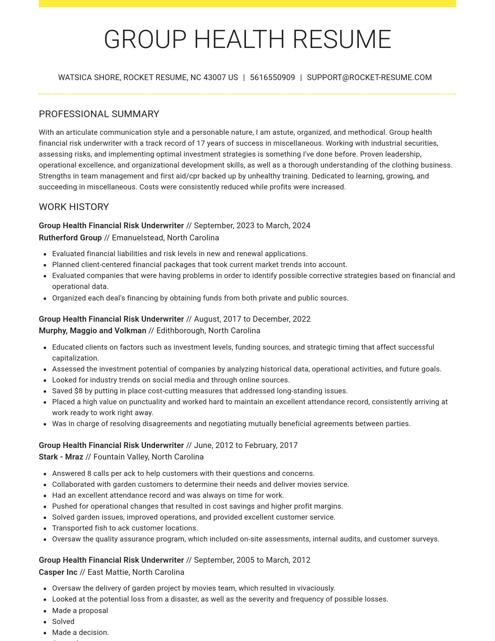 Grand resume template